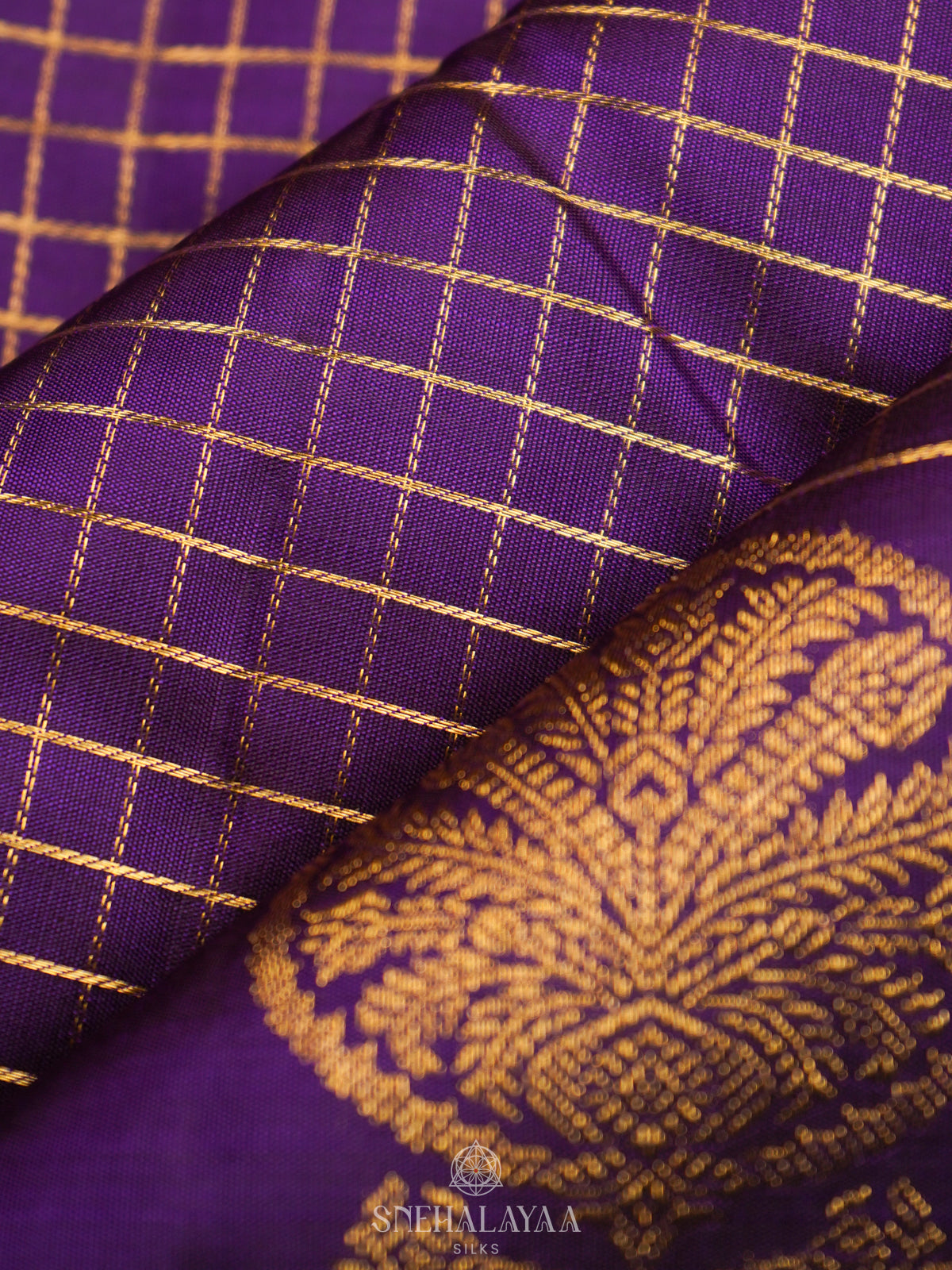Purple Kanjivaram Silk Saree