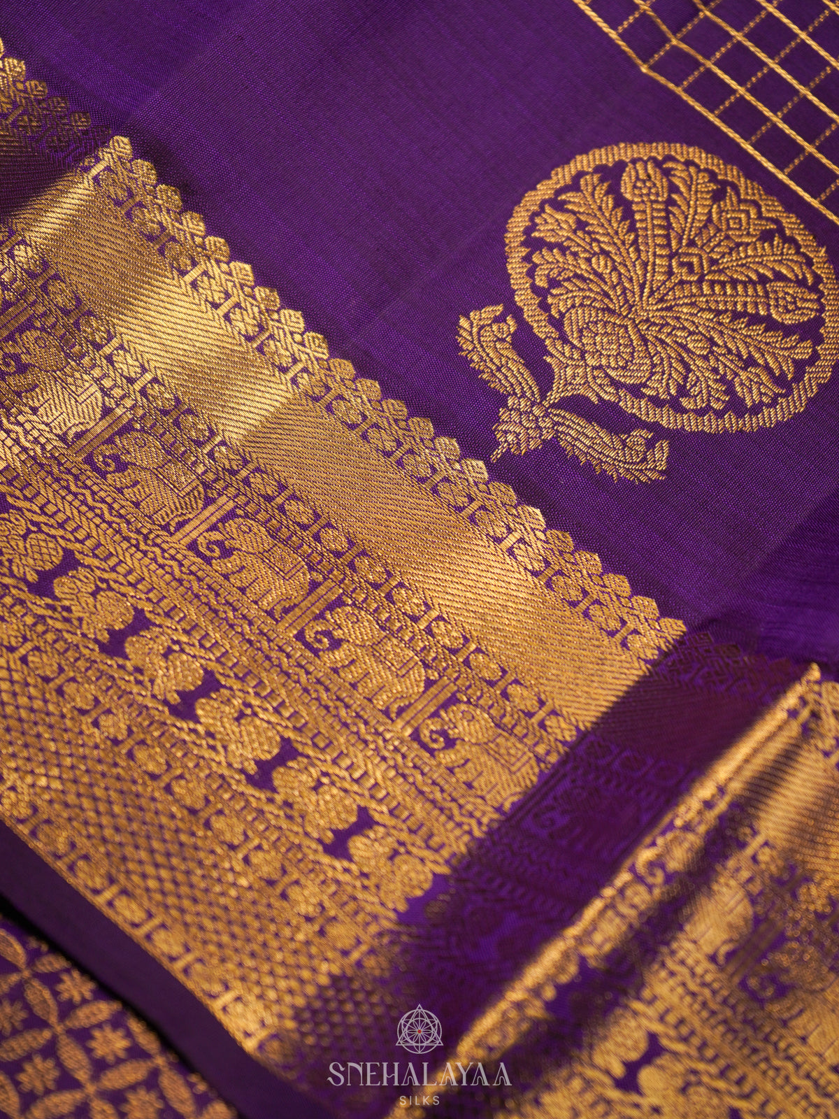 Purple Kanjivaram Silk Saree