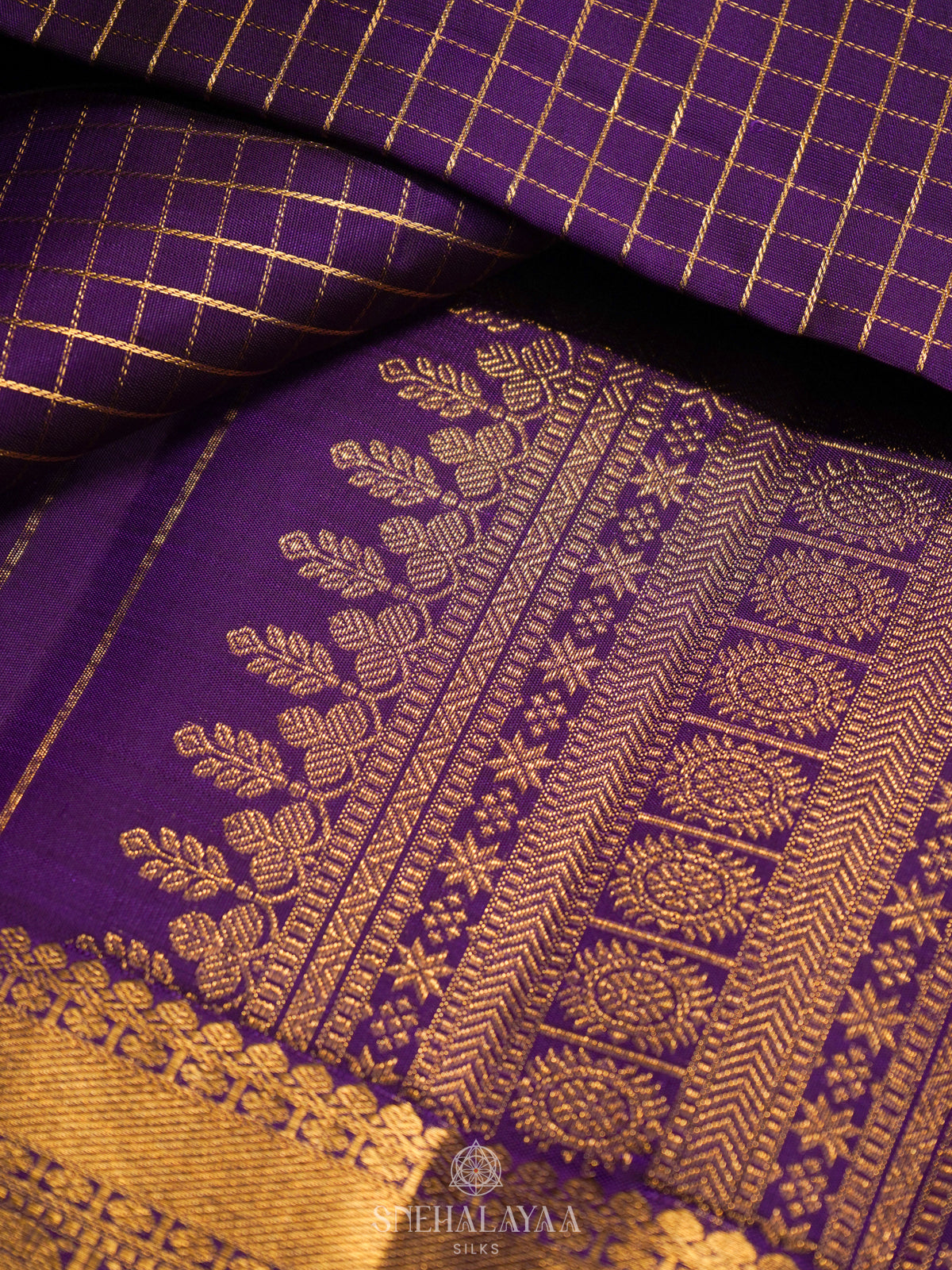 Purple Kanjivaram Silk Saree