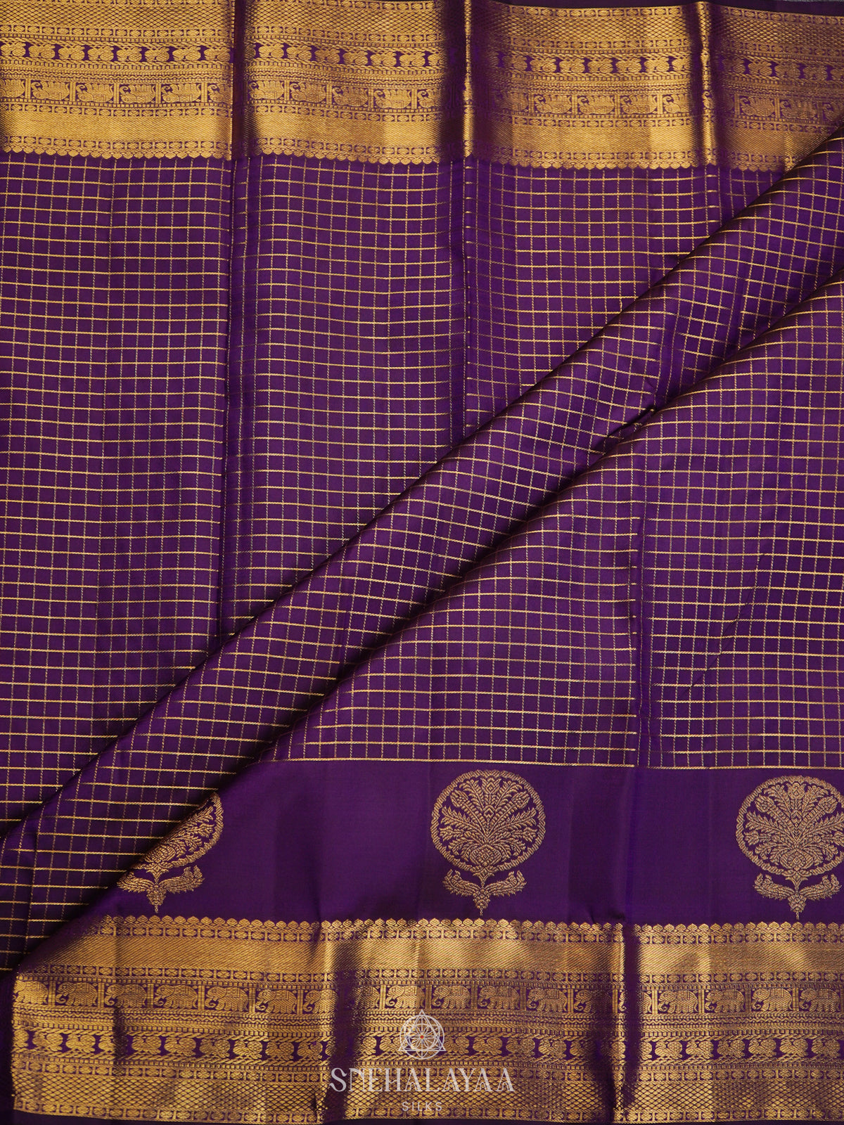 Purple Kanjivaram Silk Saree