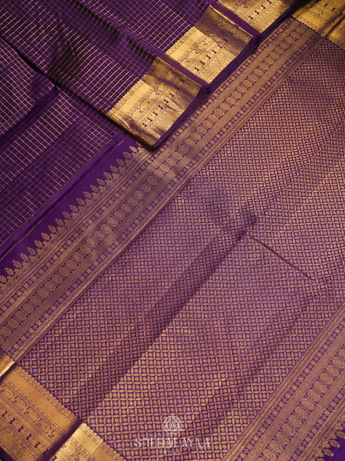 Purple Kanjivaram Silk Saree
