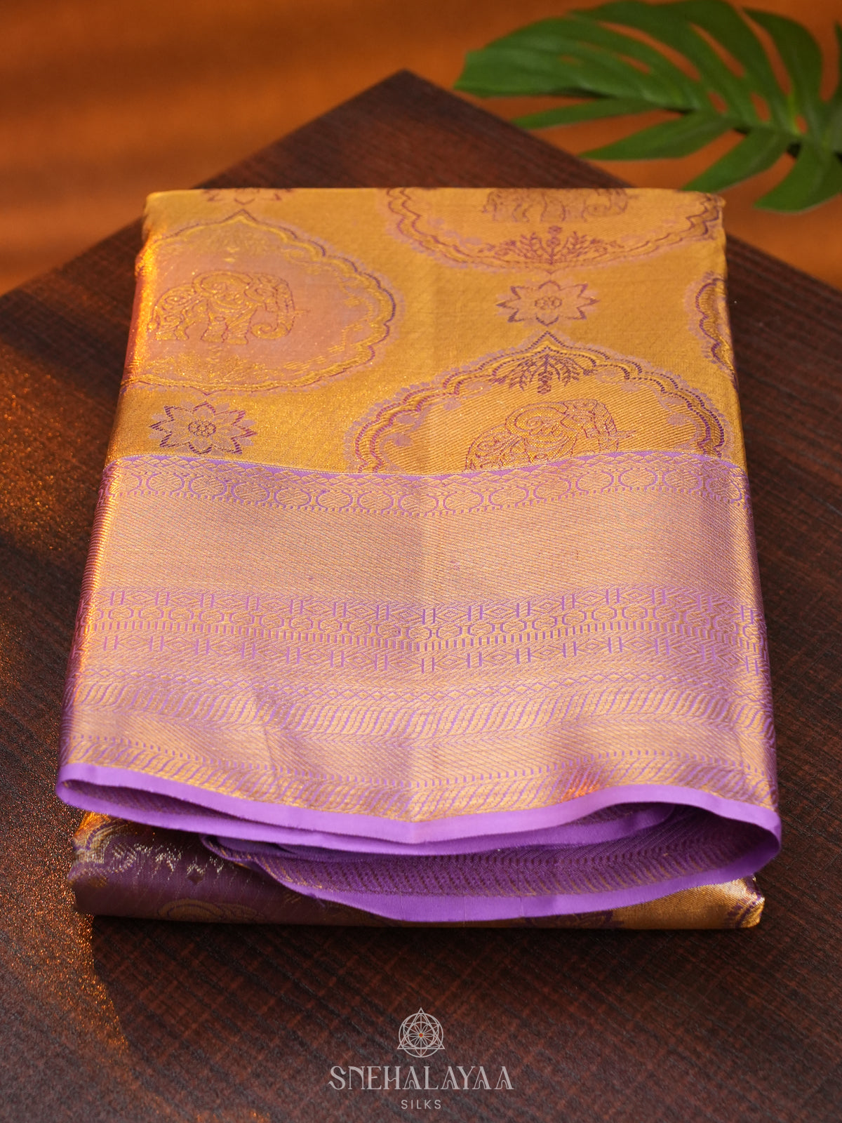 Lavender Tissue Kanjivaram Silk Saree