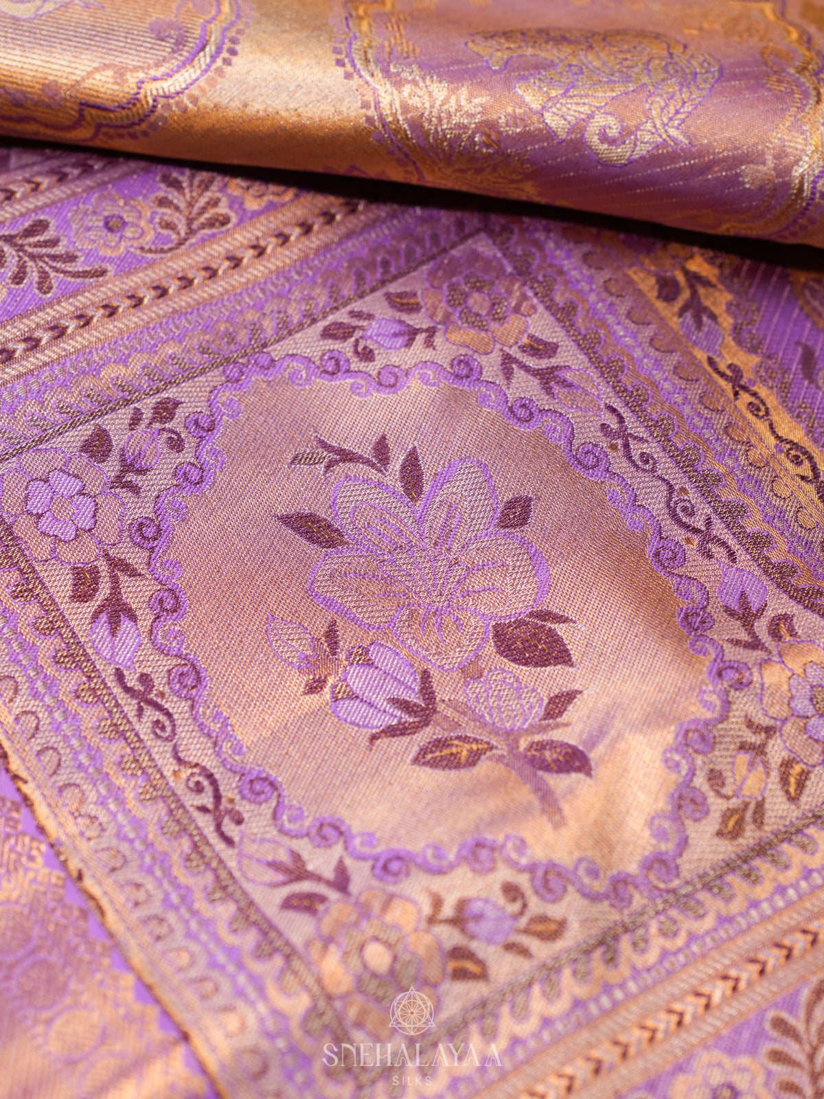 Lavender Tissue Kanjivaram Silk Saree