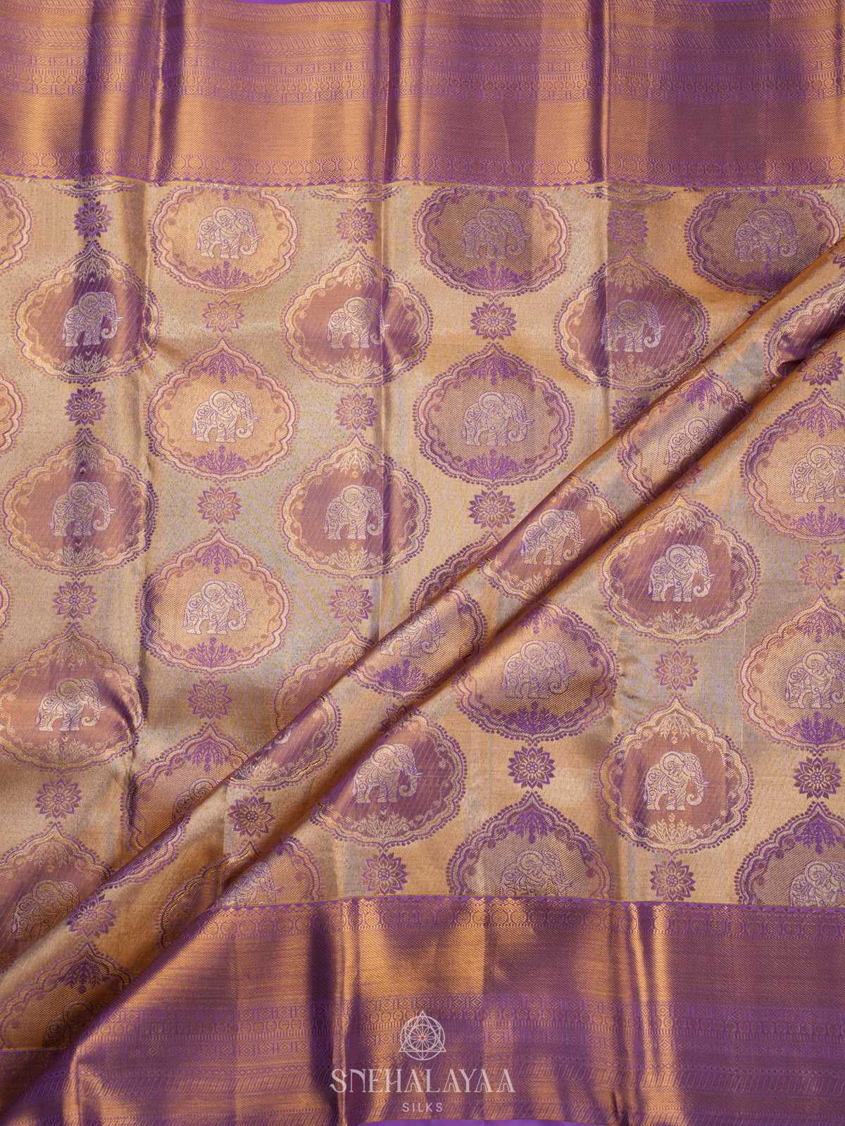 Lavender Tissue Kanjivaram Silk Saree