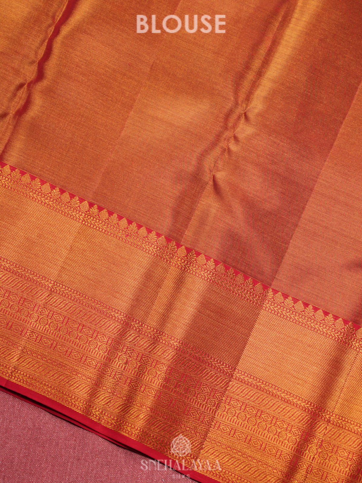 Beige Gold Tissue Kanjivaram Silk Saree