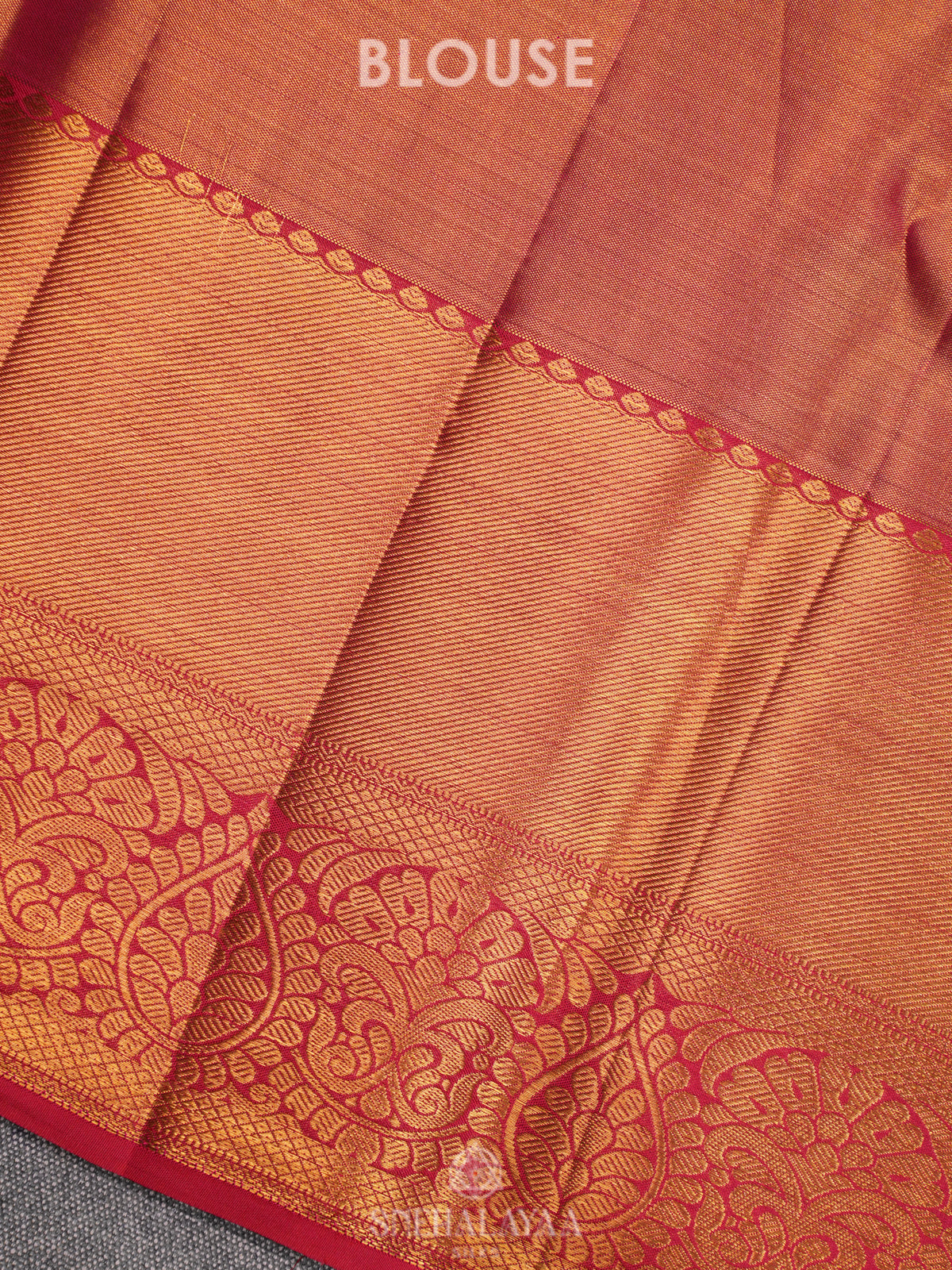 Rose Pink Tissue Kanjivaram Silk Saree