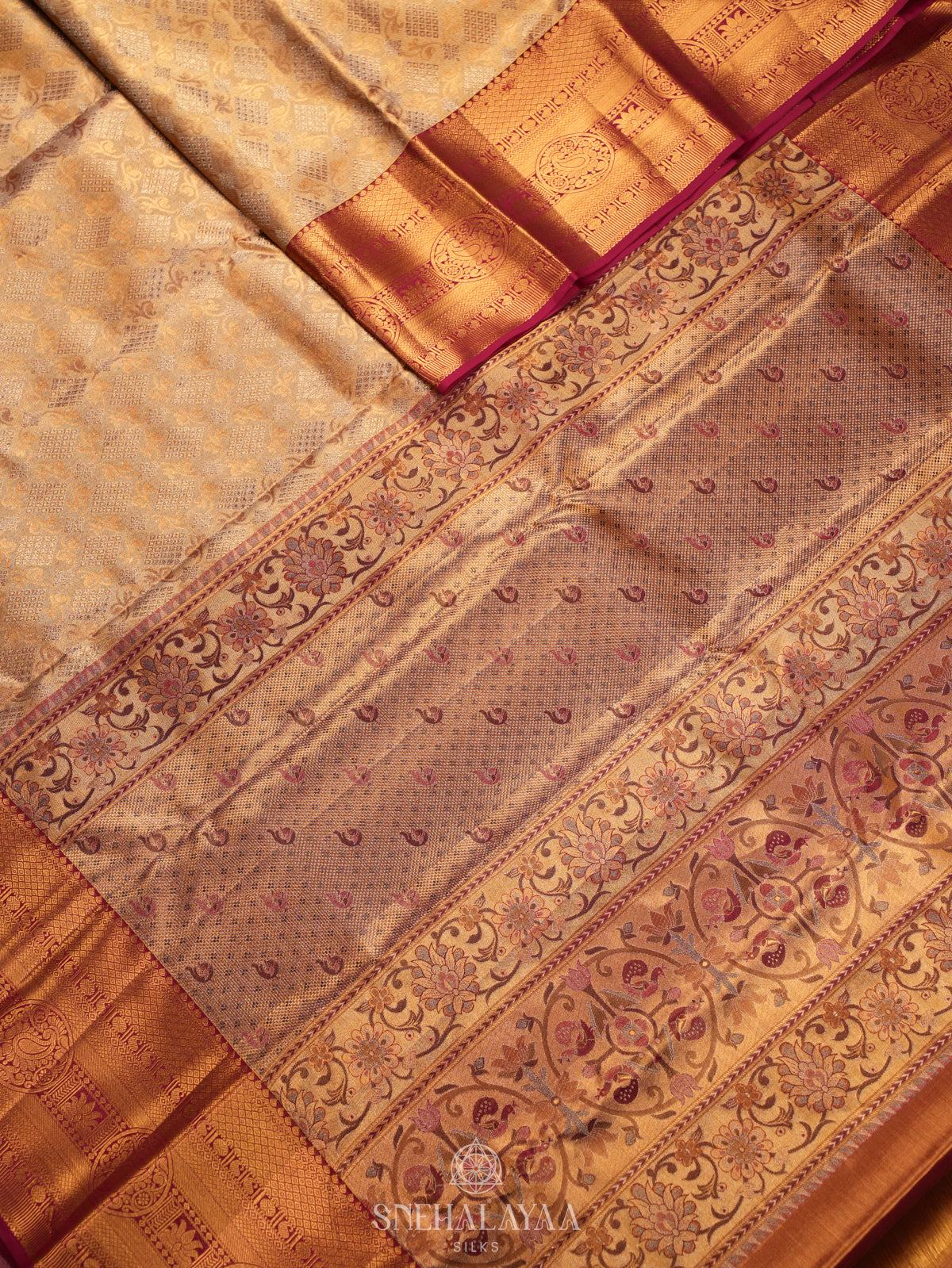 Gold Tissue Kanjivaram Silk Saree
