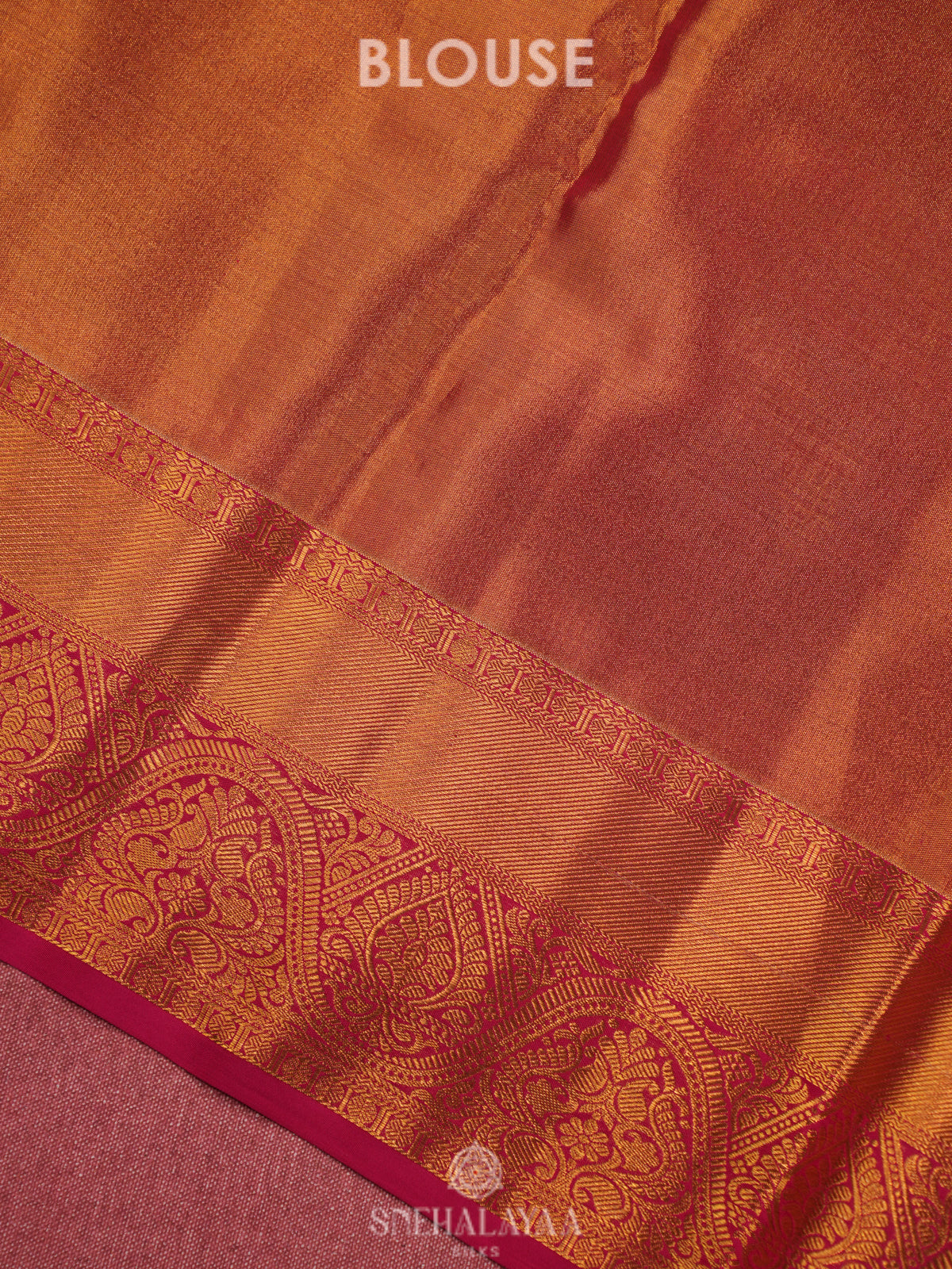 Rose Pink Tissue Kanjivaram Silk Saree