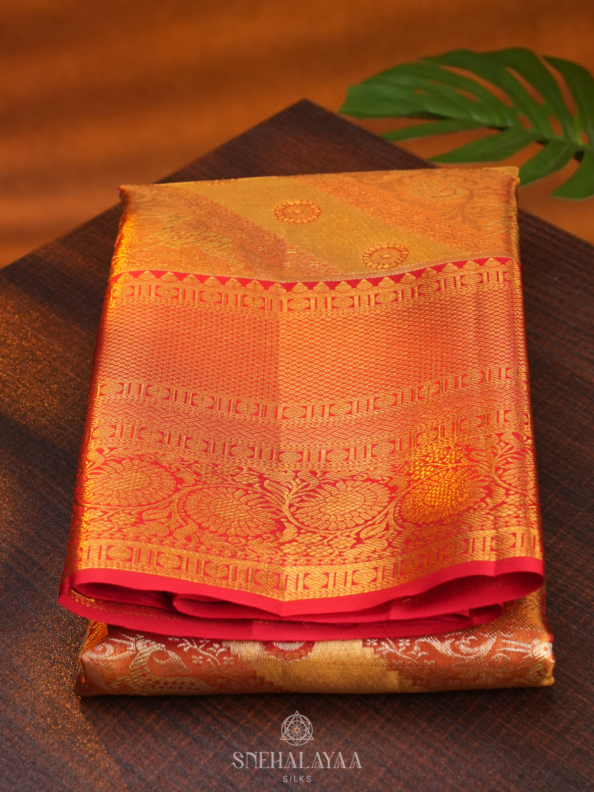Rose Pink Tissue Kanjivaram Silk Saree