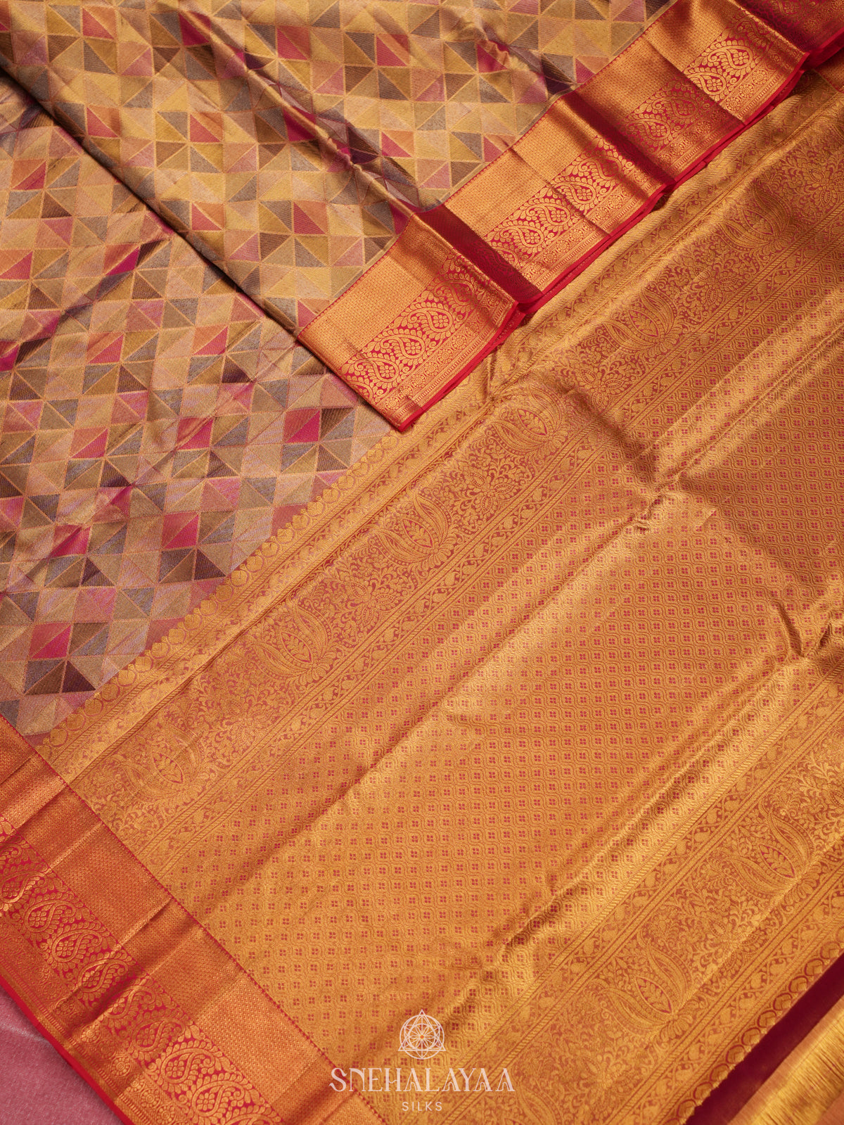 Multicolour Kanjivaram Silk Saree