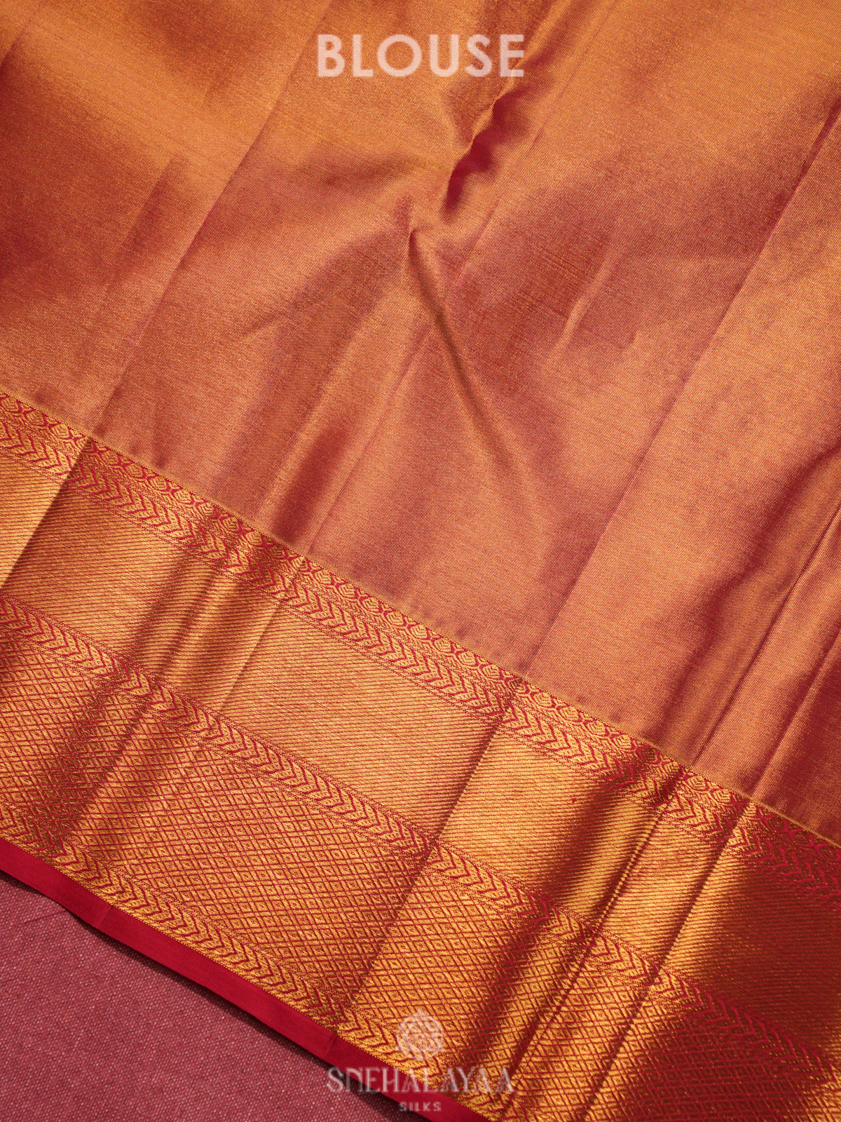 Beige Gold Tissue Kanjivaram Silk Saree