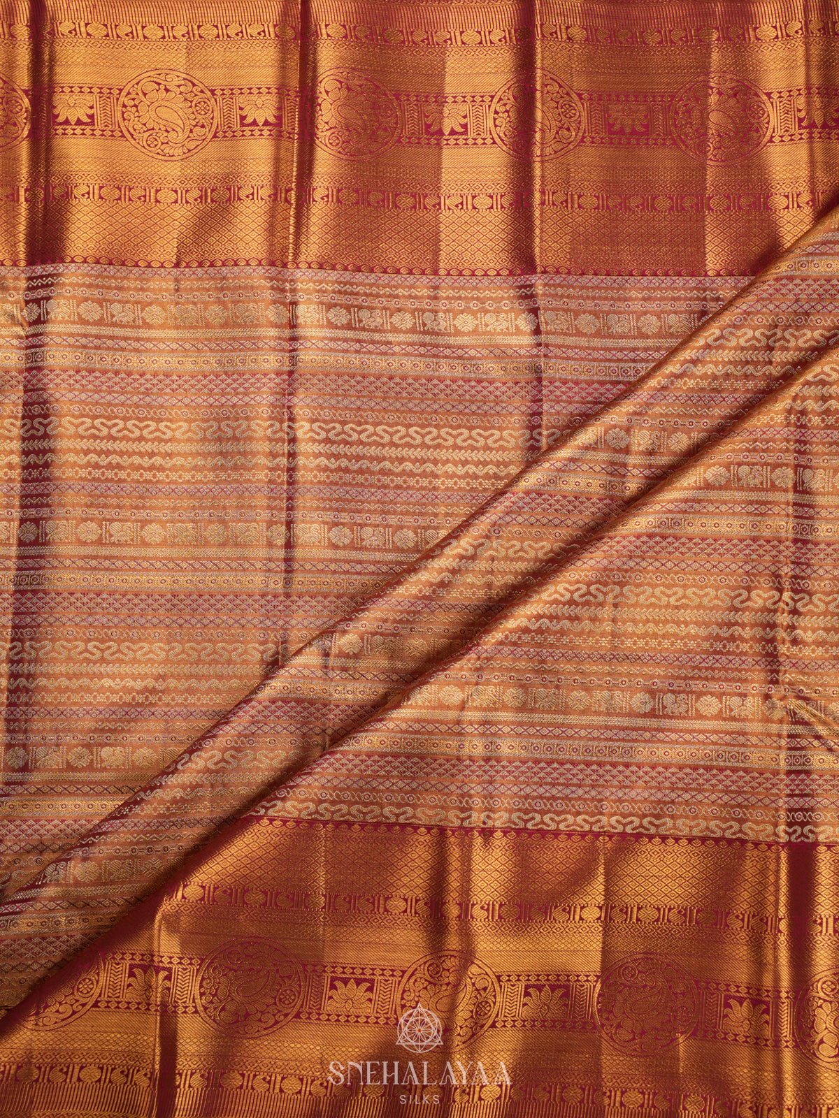 Rose Pink Tissue Kanjivaram Silk Saree
