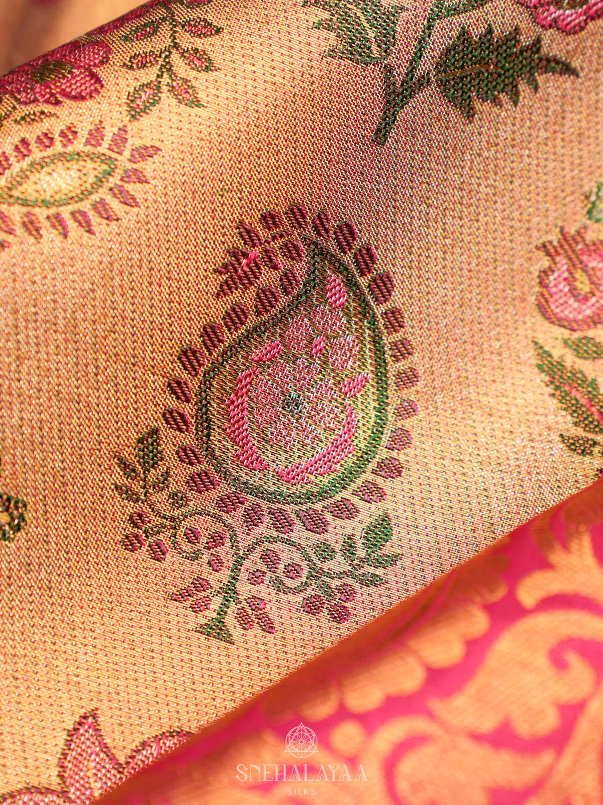 Rose Pink Kanjivaram Silk Saree