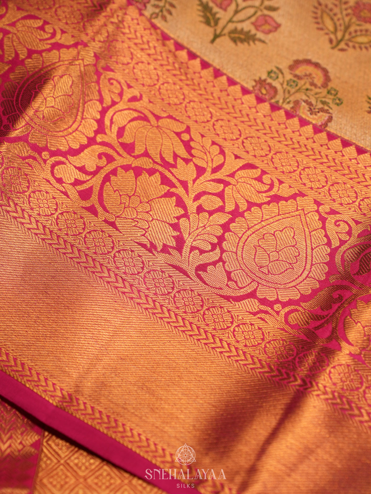 Rose Pink Kanjivaram Silk Saree