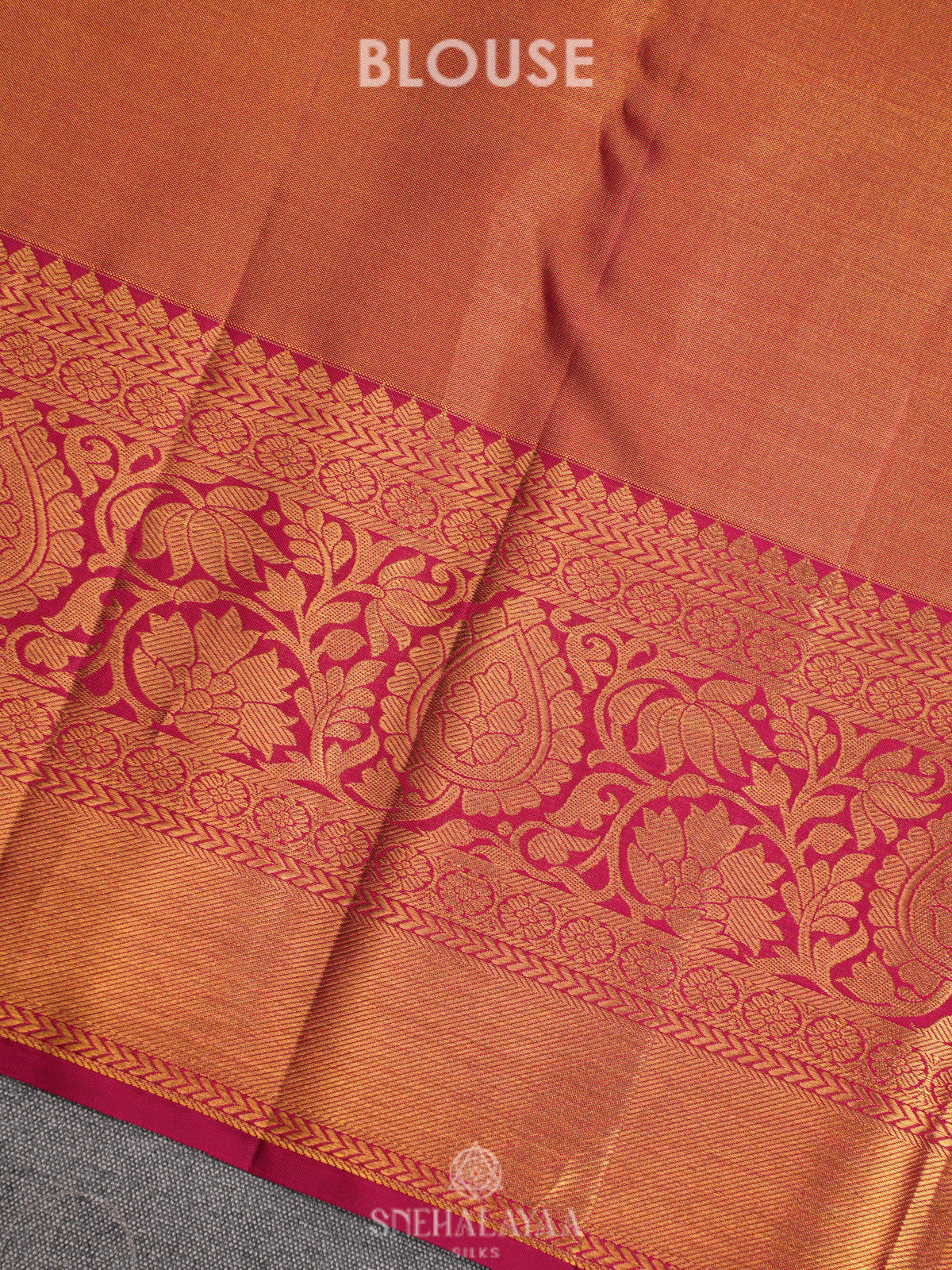 Rose Pink Kanjivaram Silk Saree