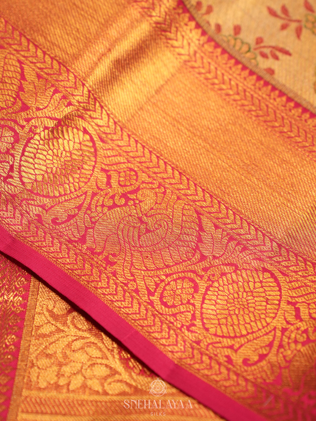 Gold Kanjivaram Silk Saree
