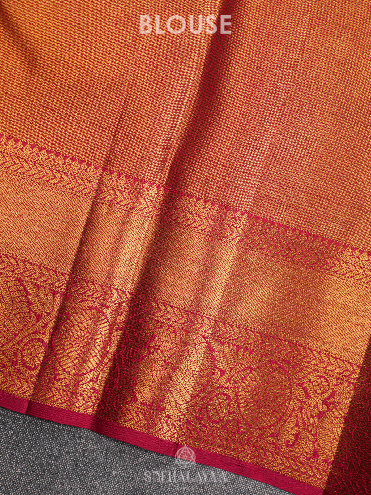 Gold Kanjivaram Silk Saree