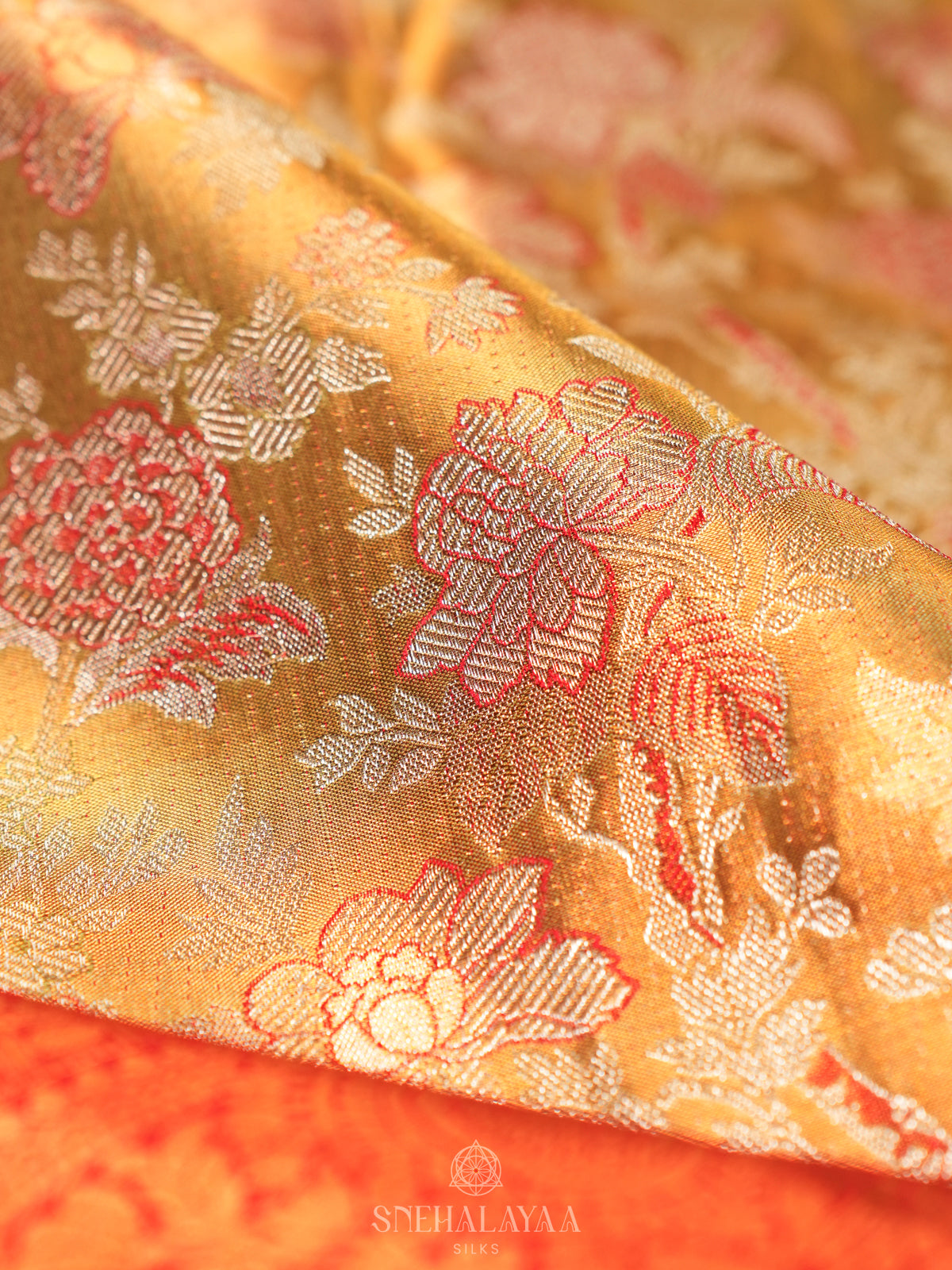 Golden  Tissue Kanjivaram Silk Saree