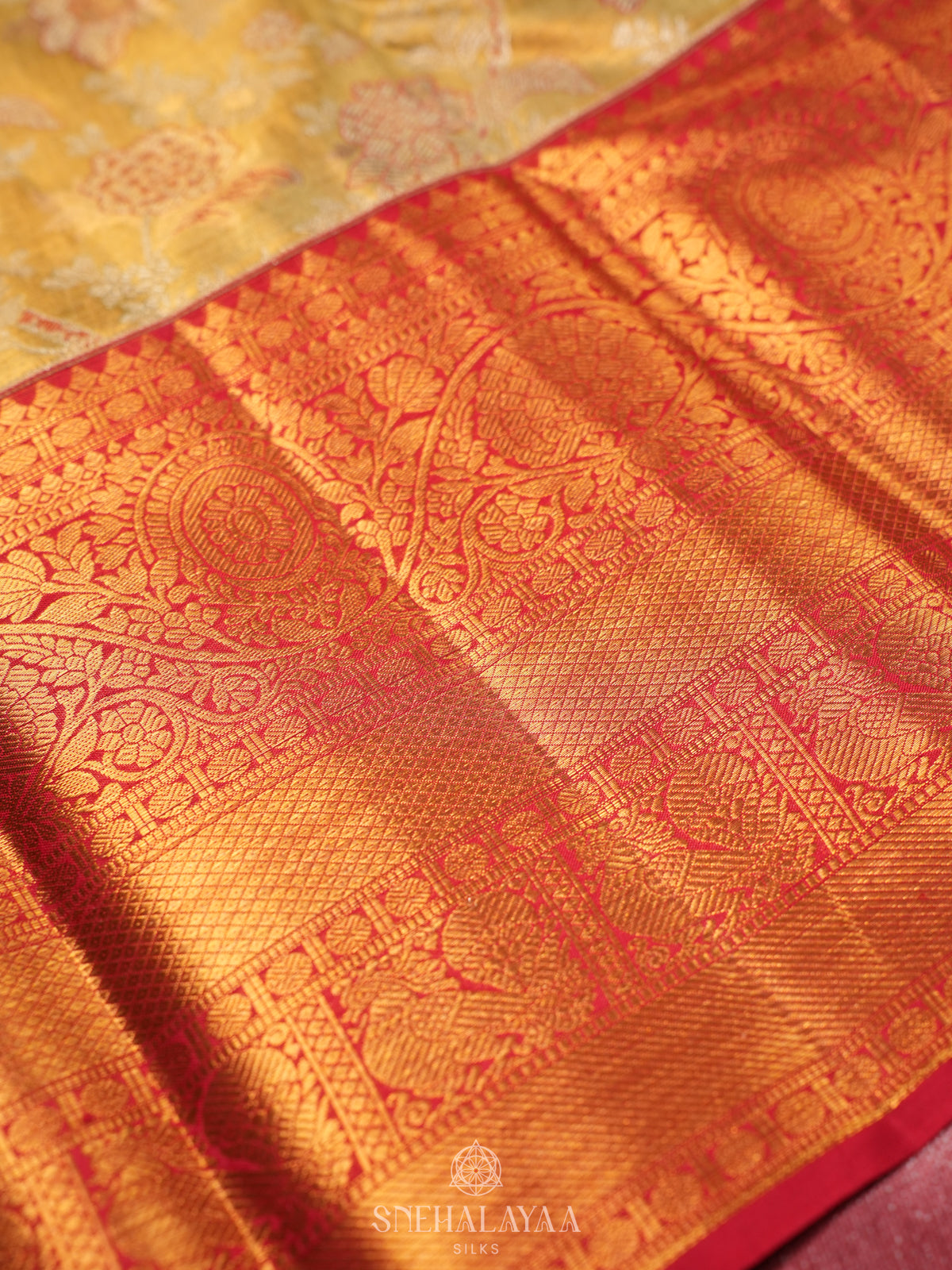 Golden  Tissue Kanjivaram Silk Saree