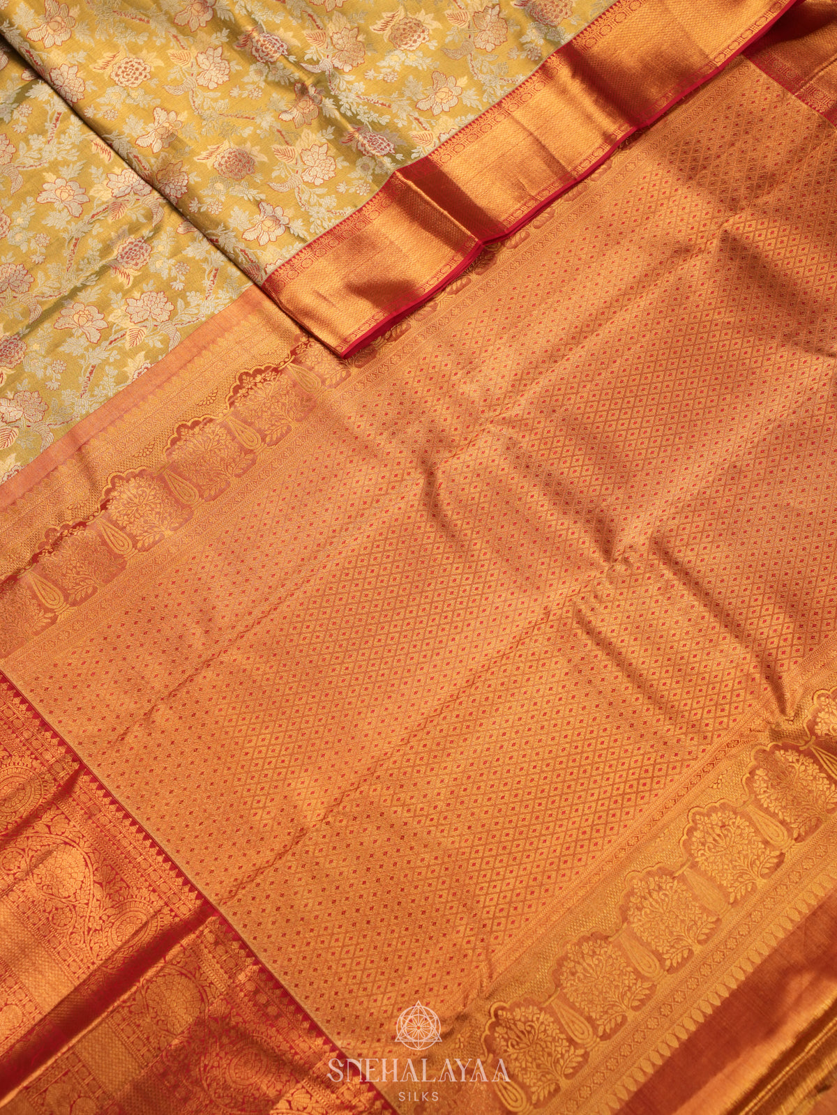 Golden  Tissue Kanjivaram Silk Saree