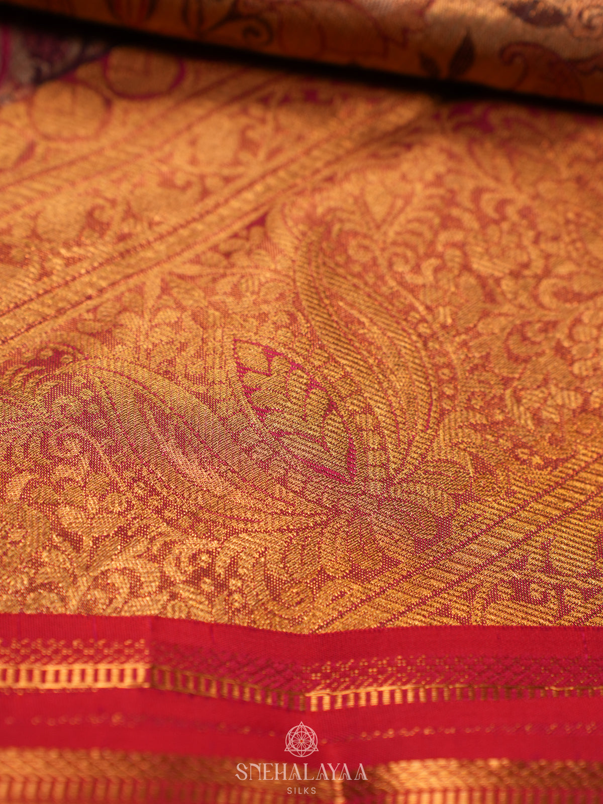 Rose Pink Tissue Kanjivaram Silk Saree