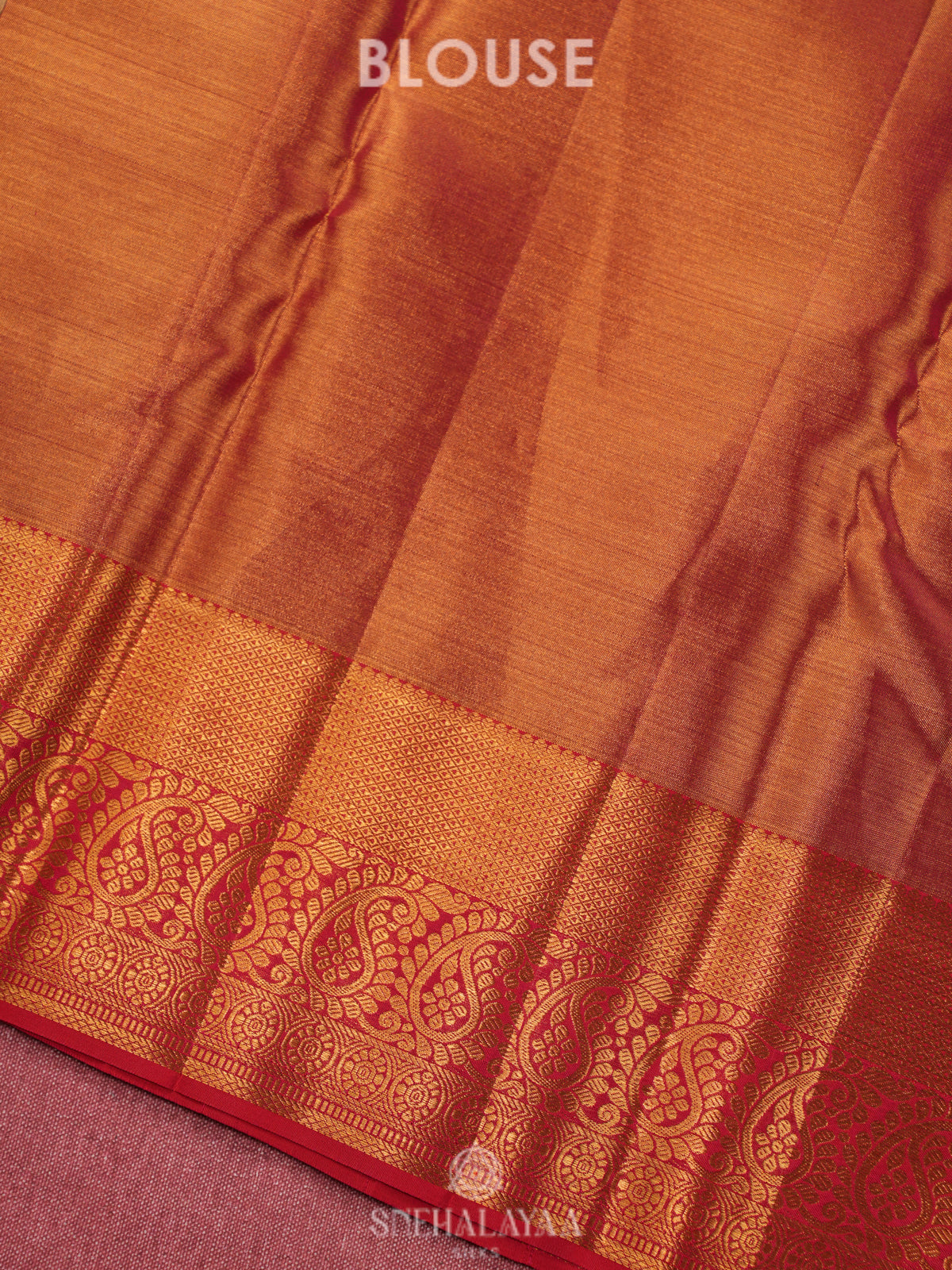 Rose Pink Tissue Kanjivaram Silk Saree