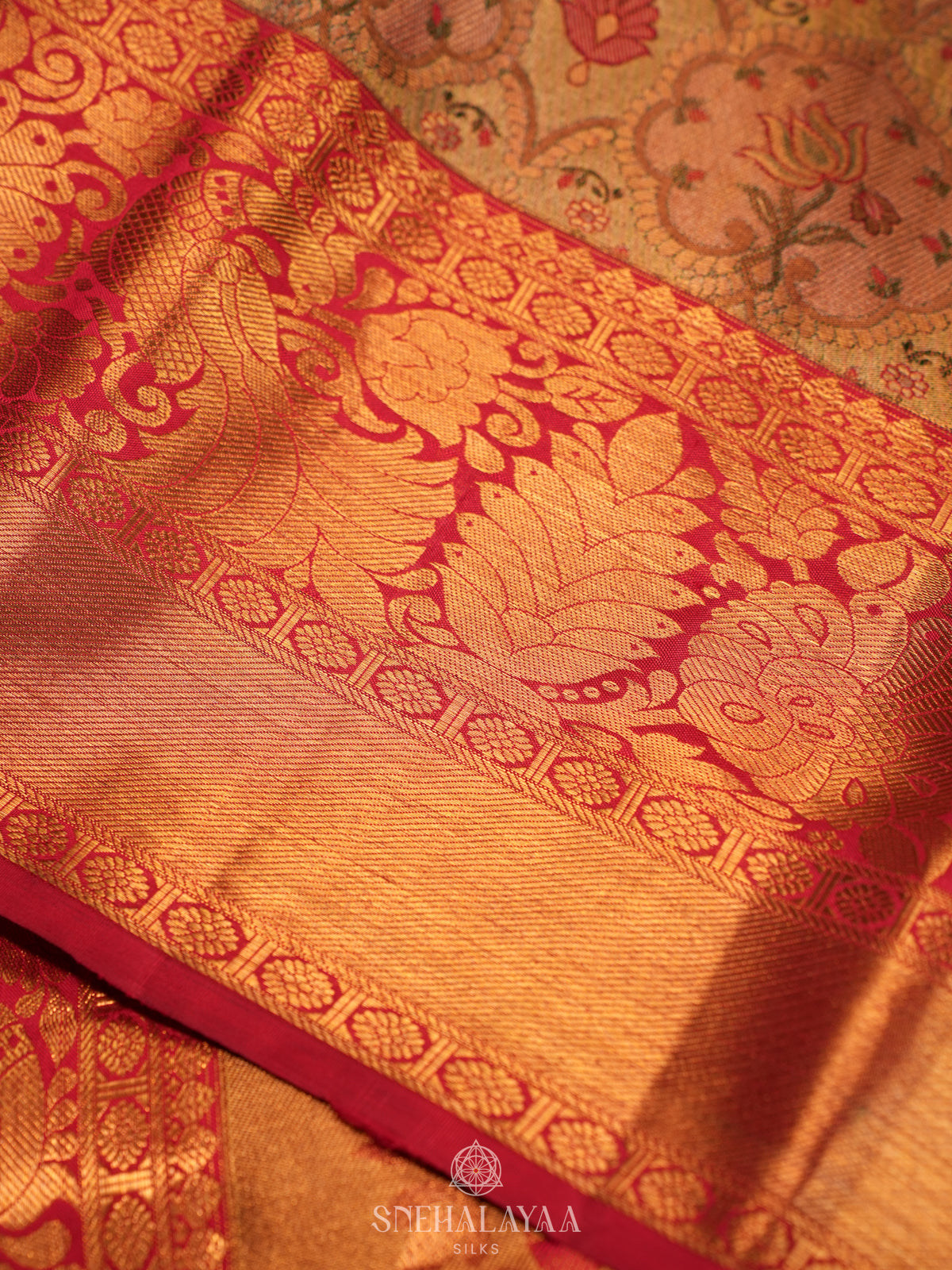 Rose Pink Kanjivaram Silk Saree
