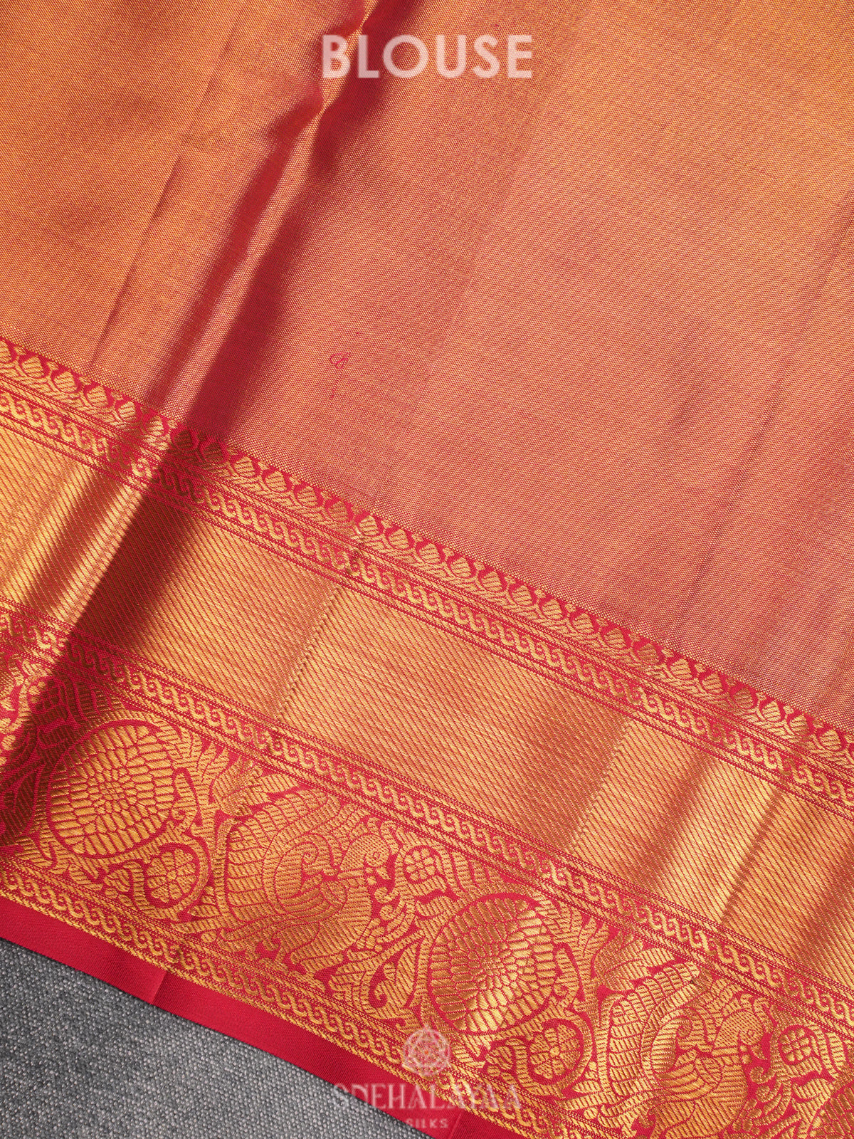Orange Kanjivaram Silk Saree