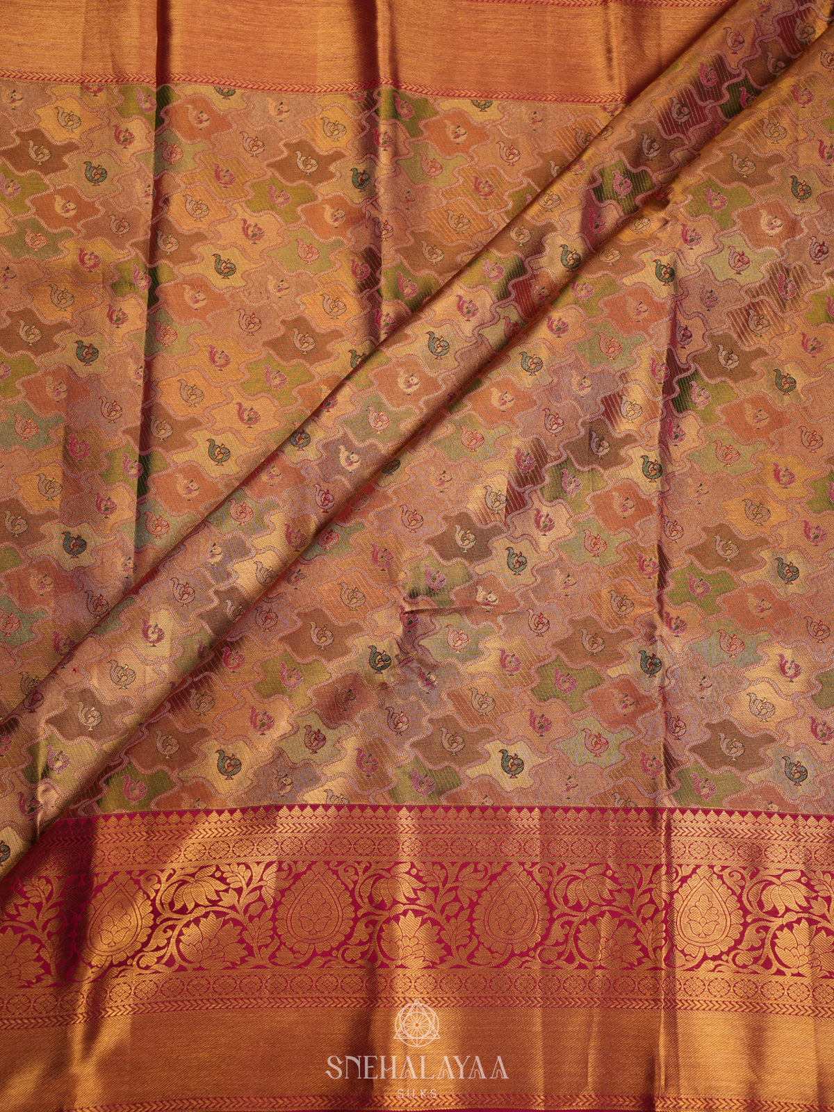 Rose Pink Kanjivaram Silk Saree