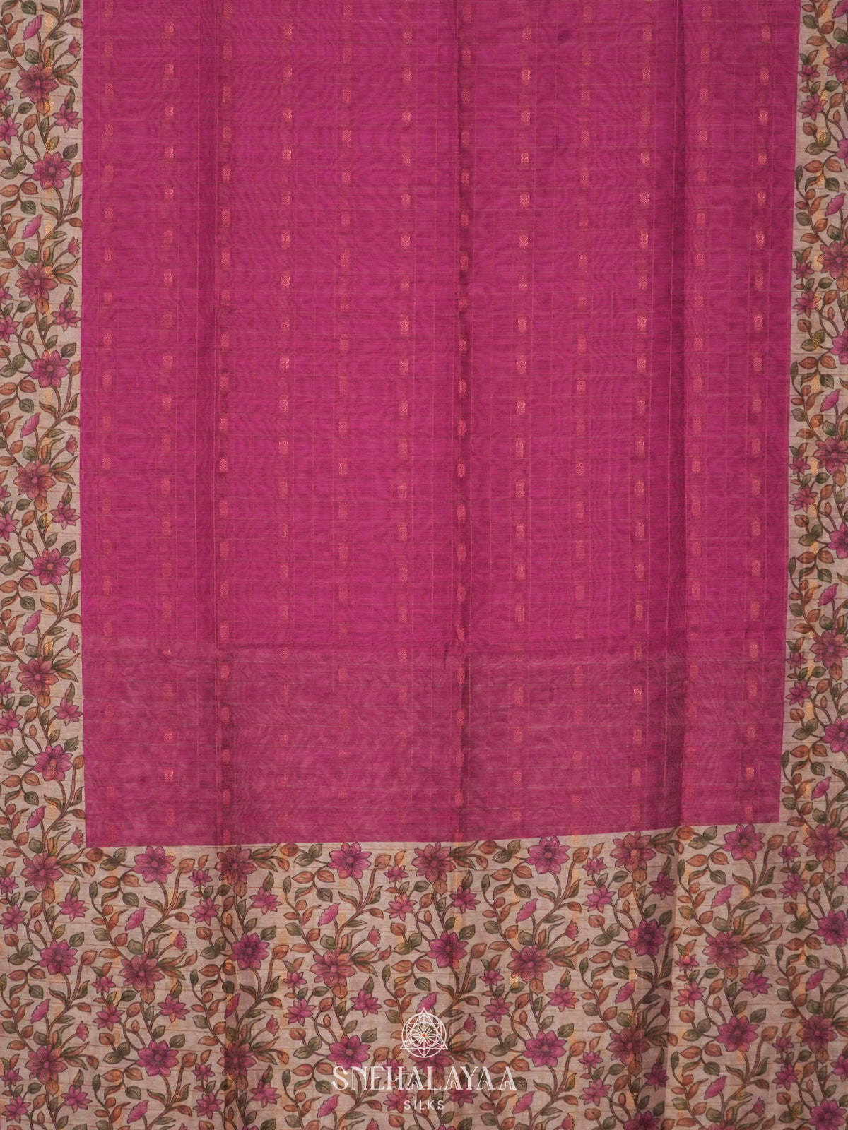 Pink Linen Saree
