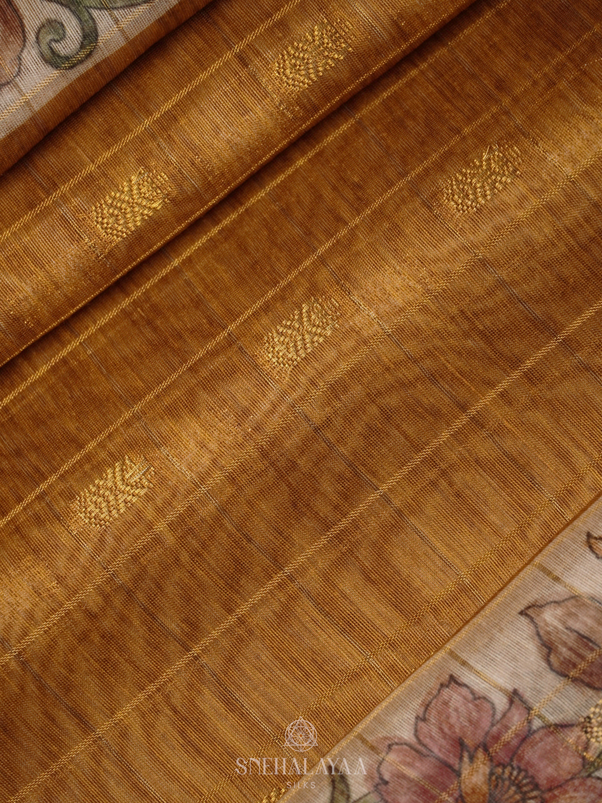 Mustard Linen Saree