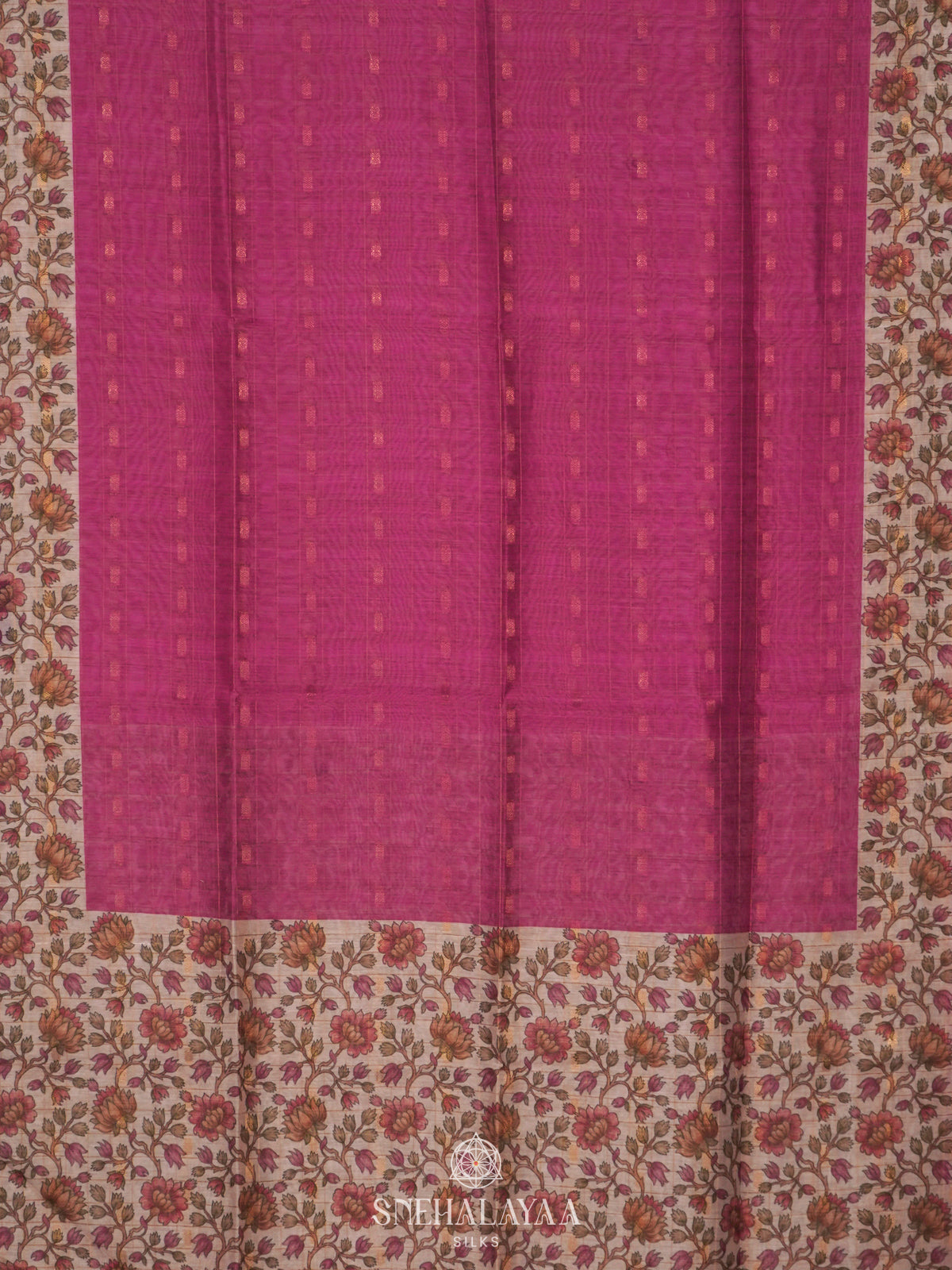 Pink Linen Saree