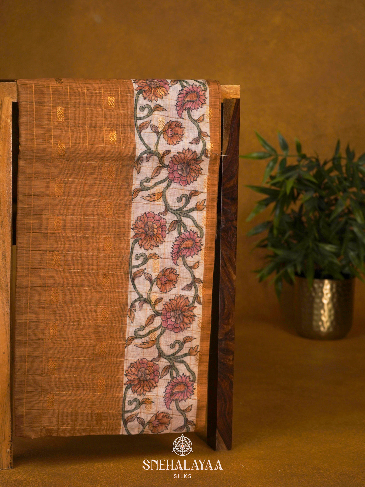 Mustard Linen Saree