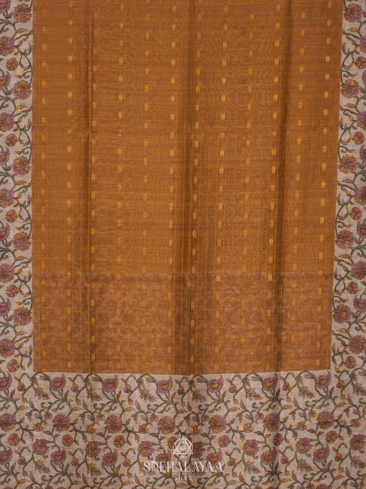 Mustard Linen Saree