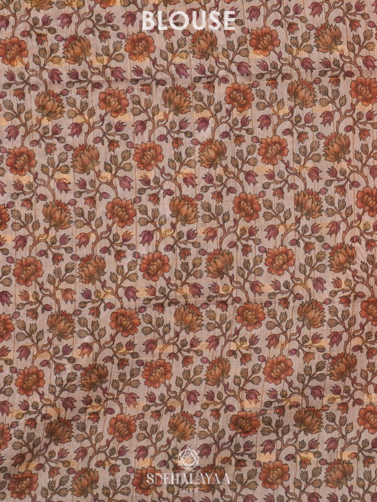 Rust Orange Linen Saree