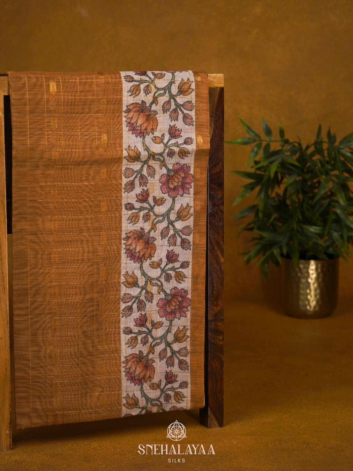 Mustard Linen Saree