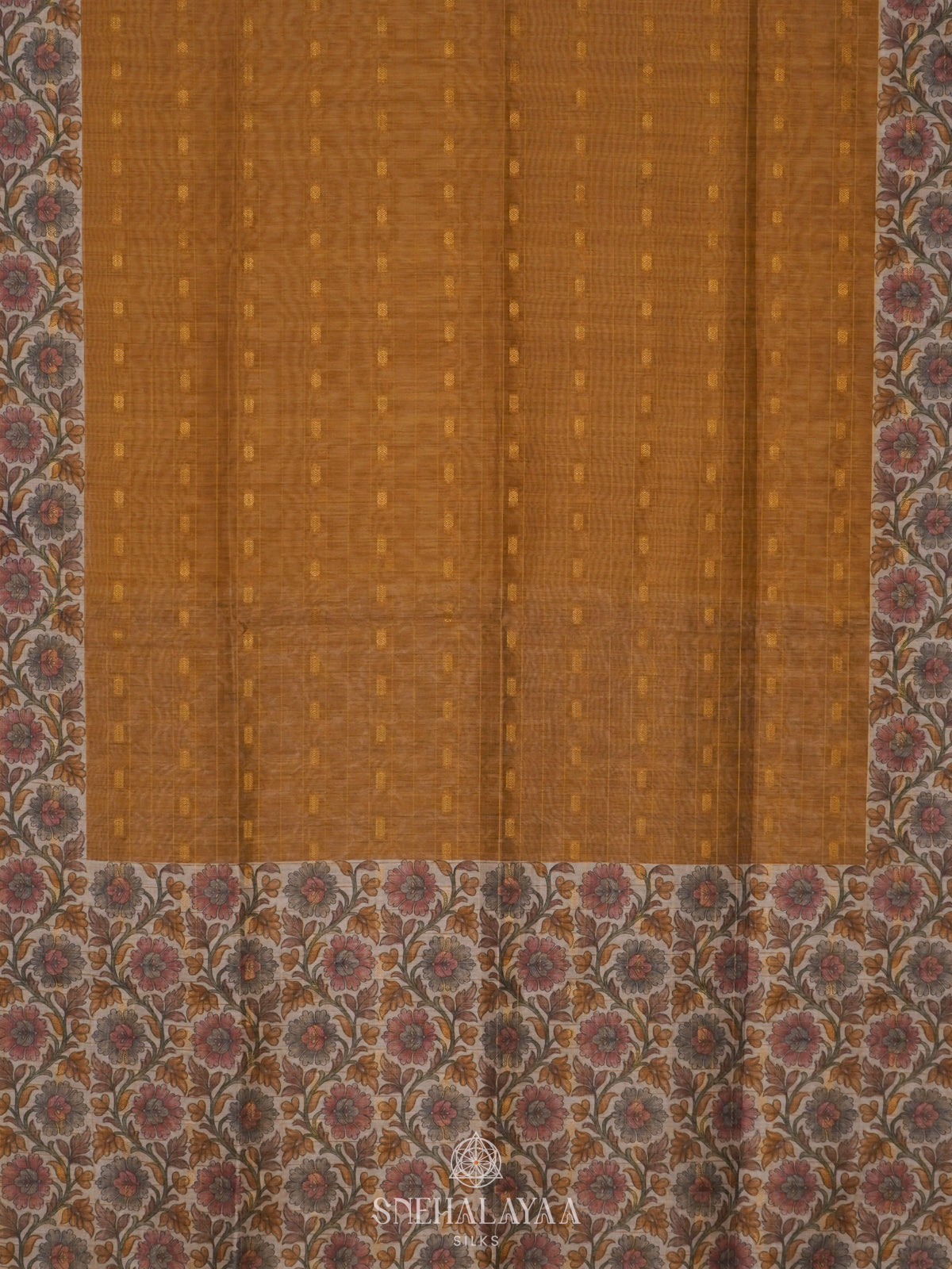 Mustard Linen Saree