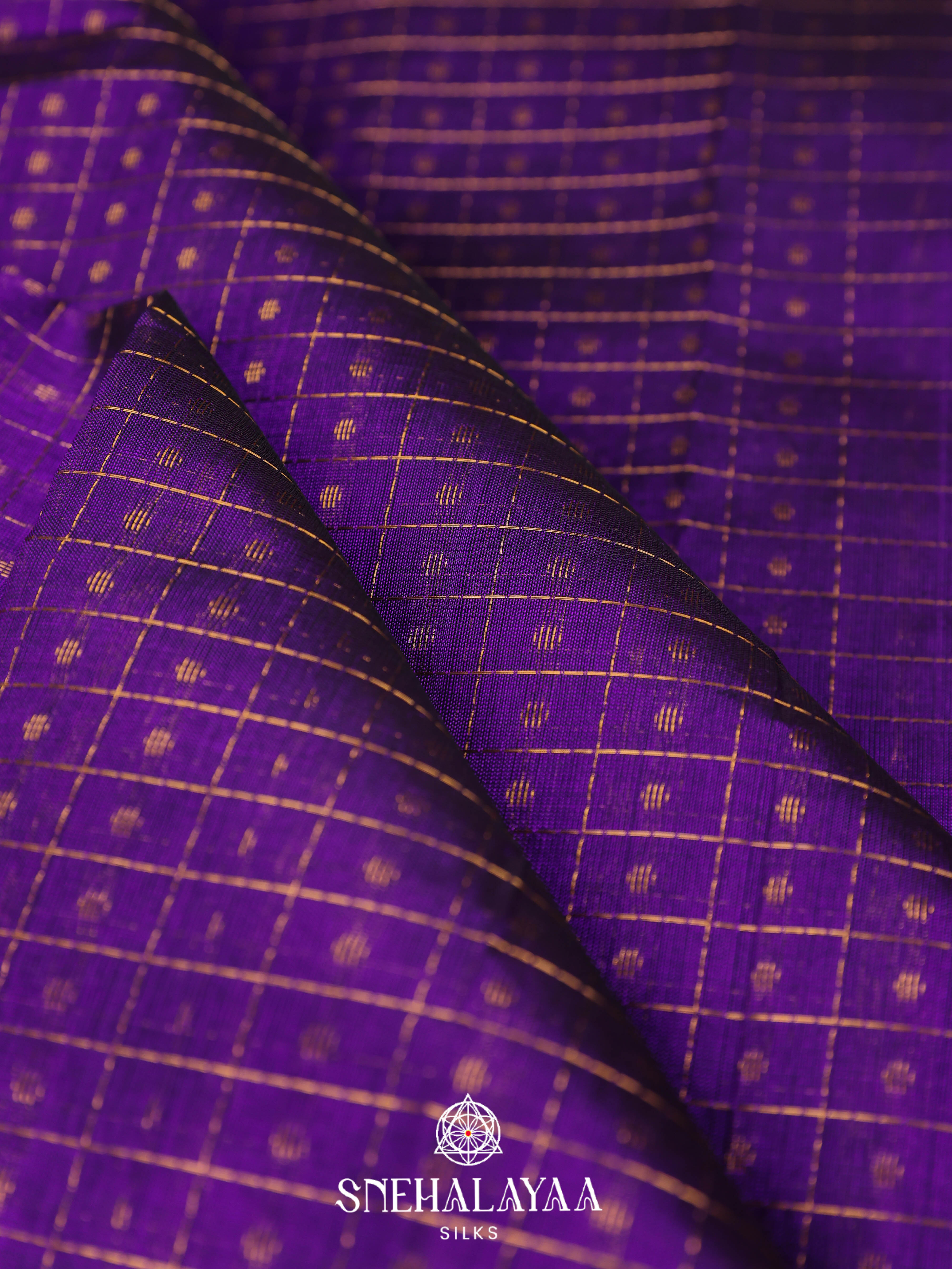Purple Silk Cotton Saree