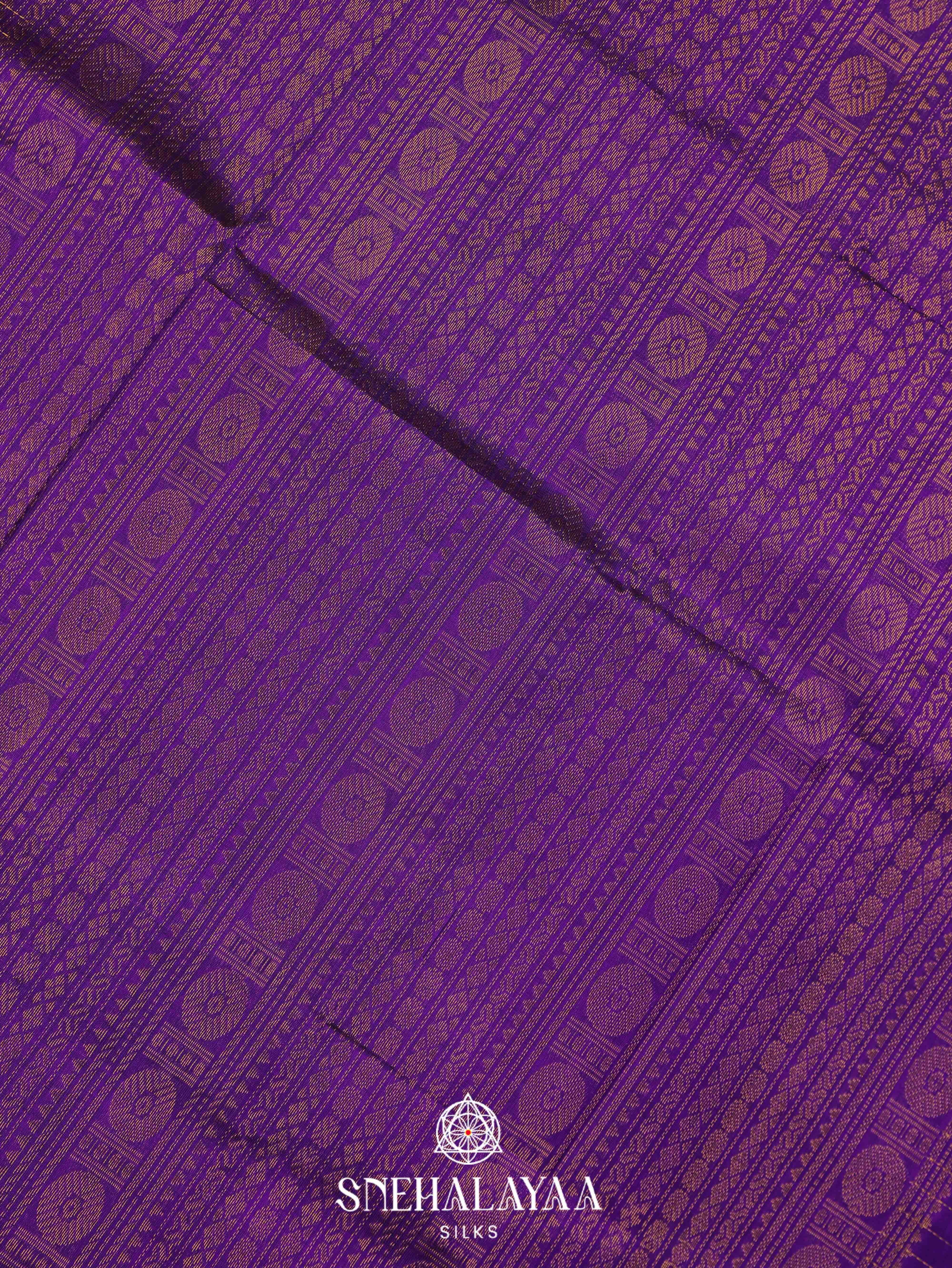 Purple Silk Cotton Saree
