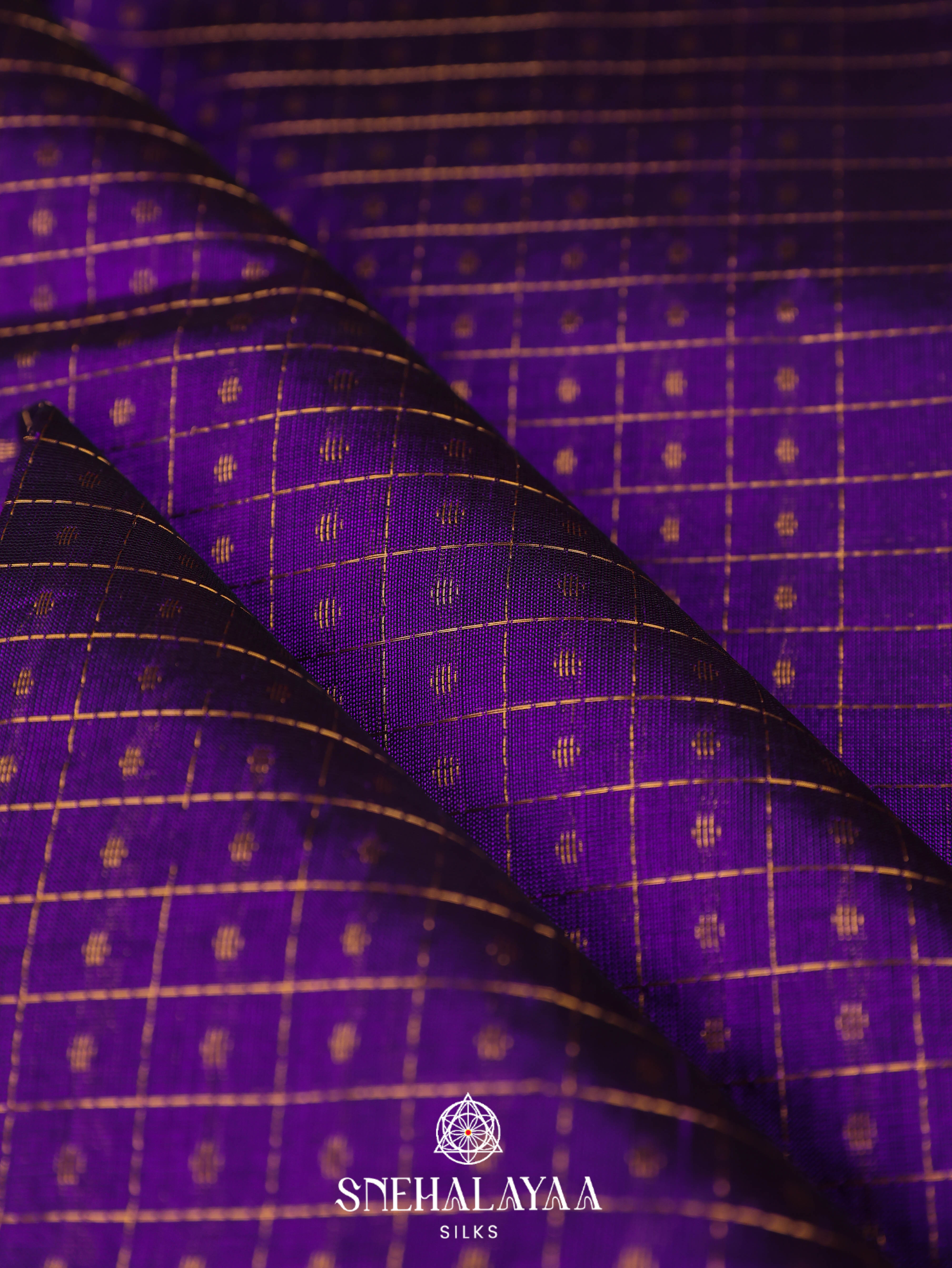 Purple Silk Cotton Saree