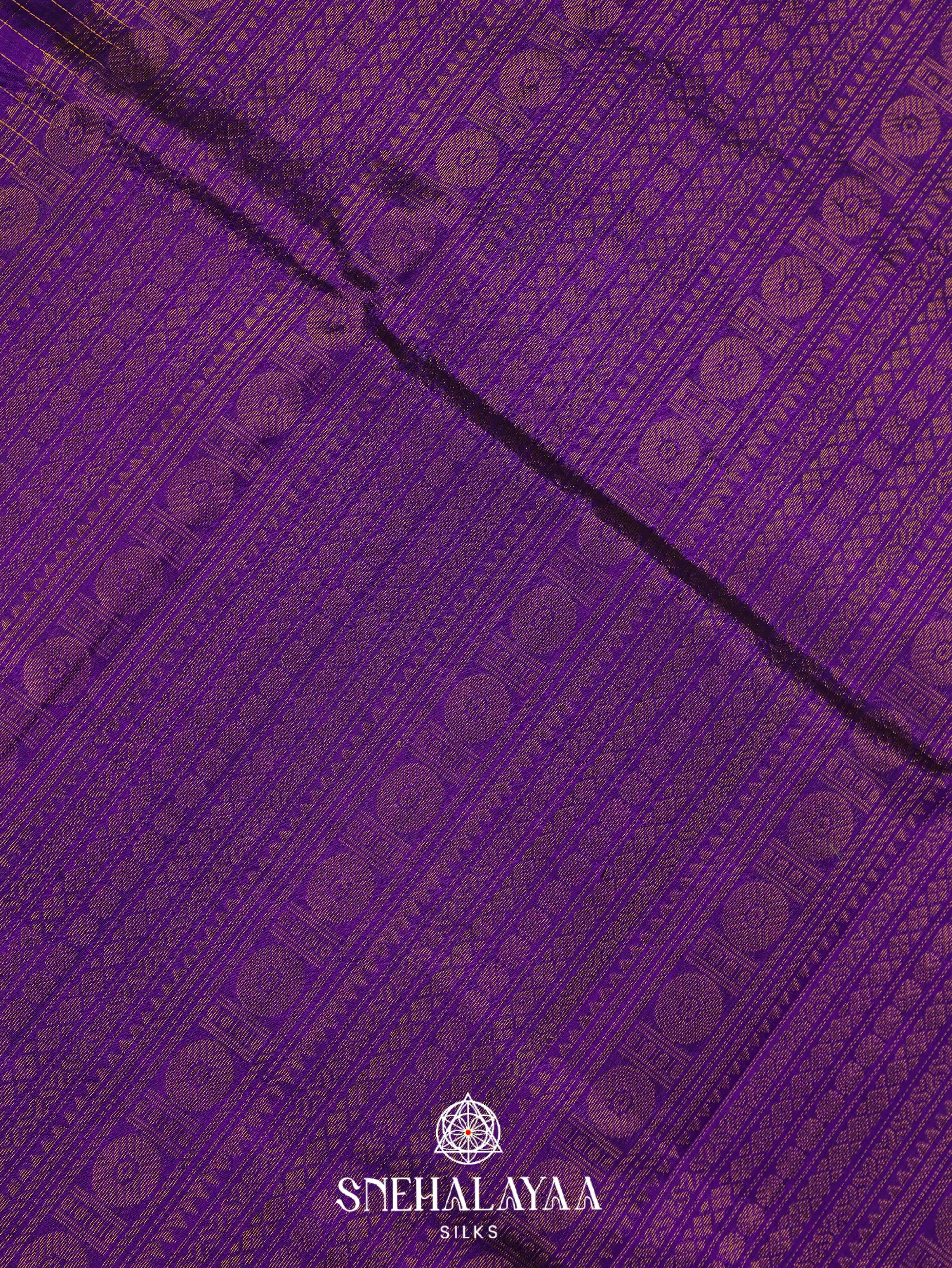 Purple Silk Cotton Saree