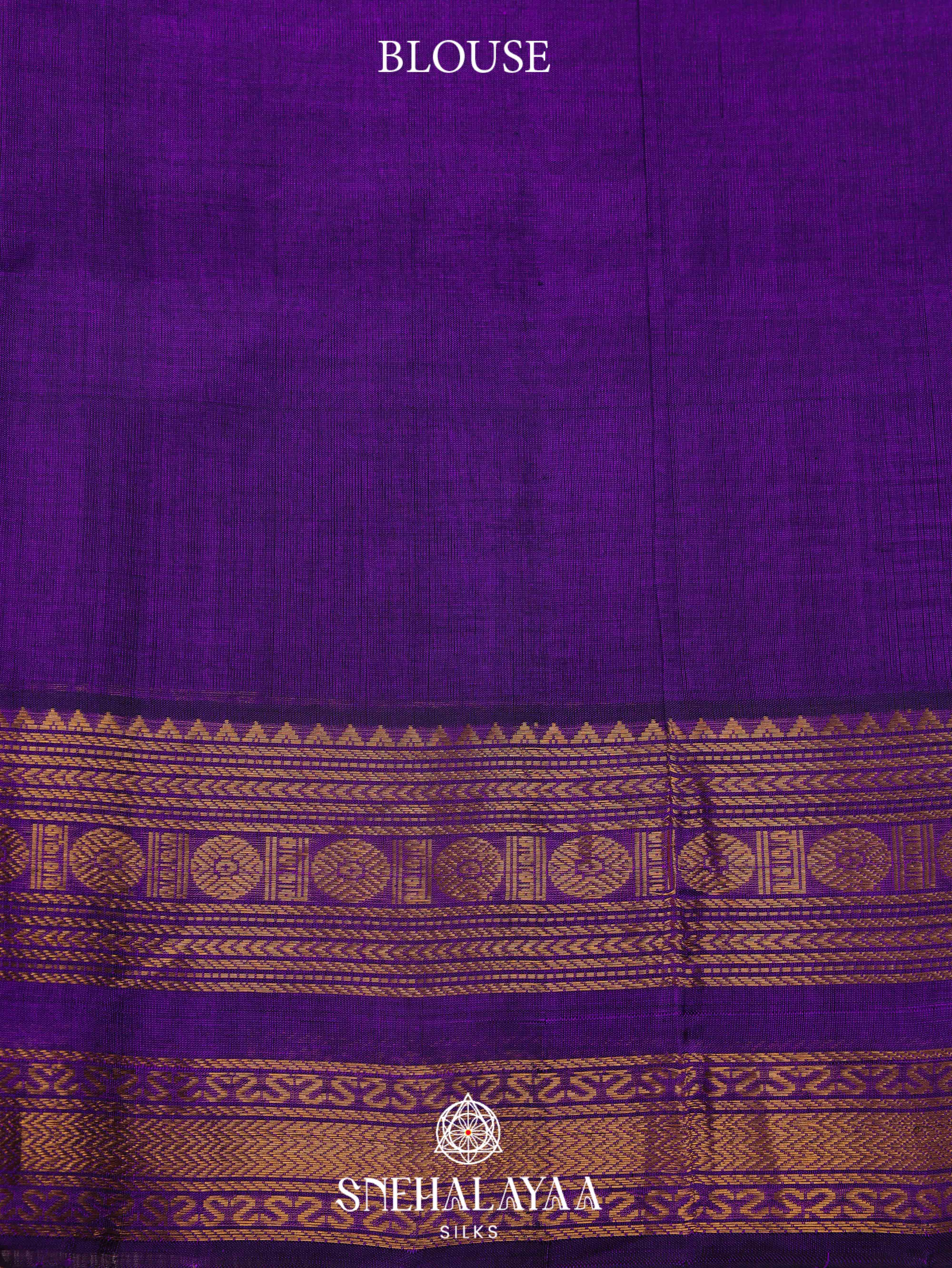 Purple Silk Cotton Saree