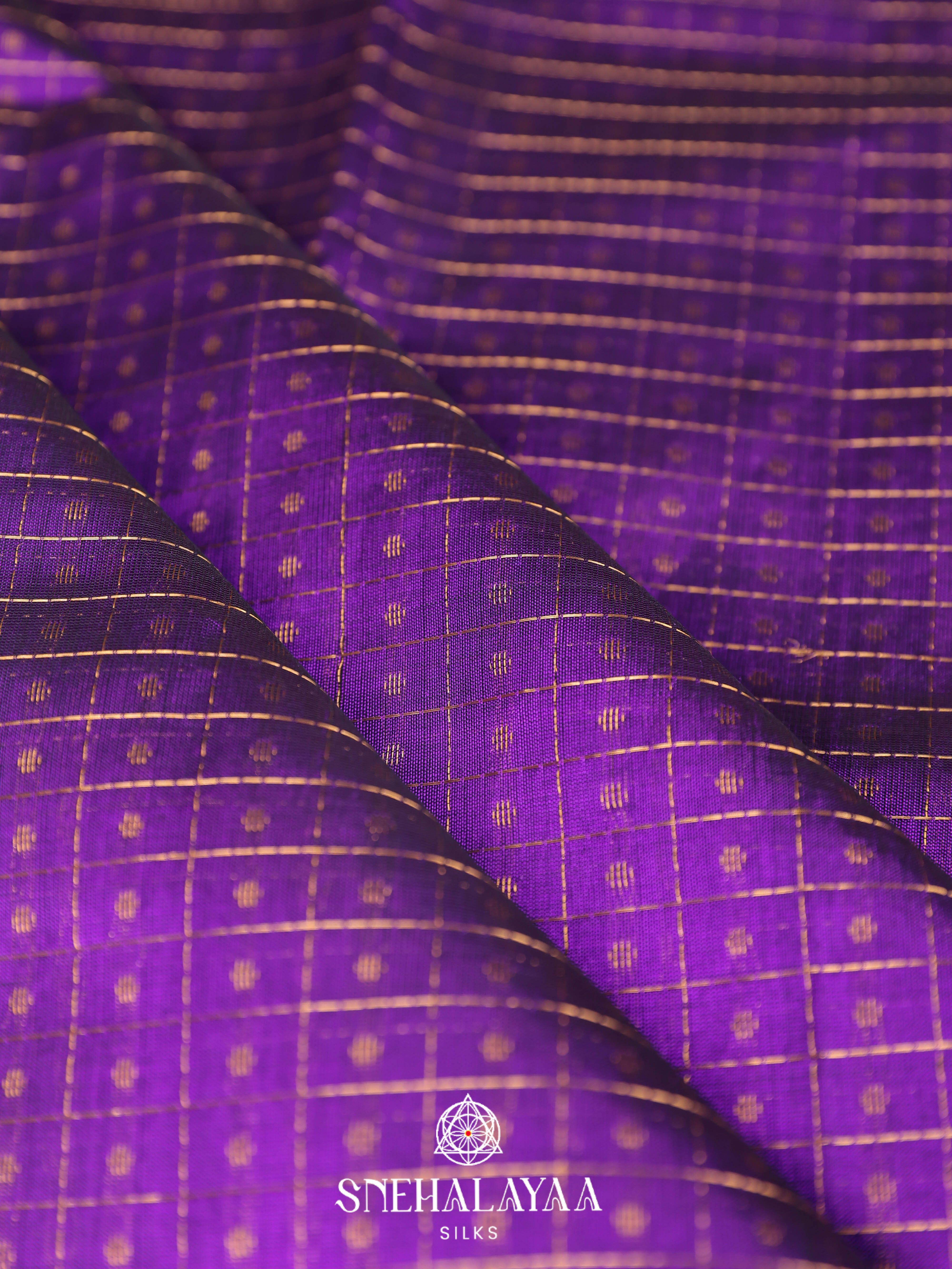 Violet Silk Cotton Saree