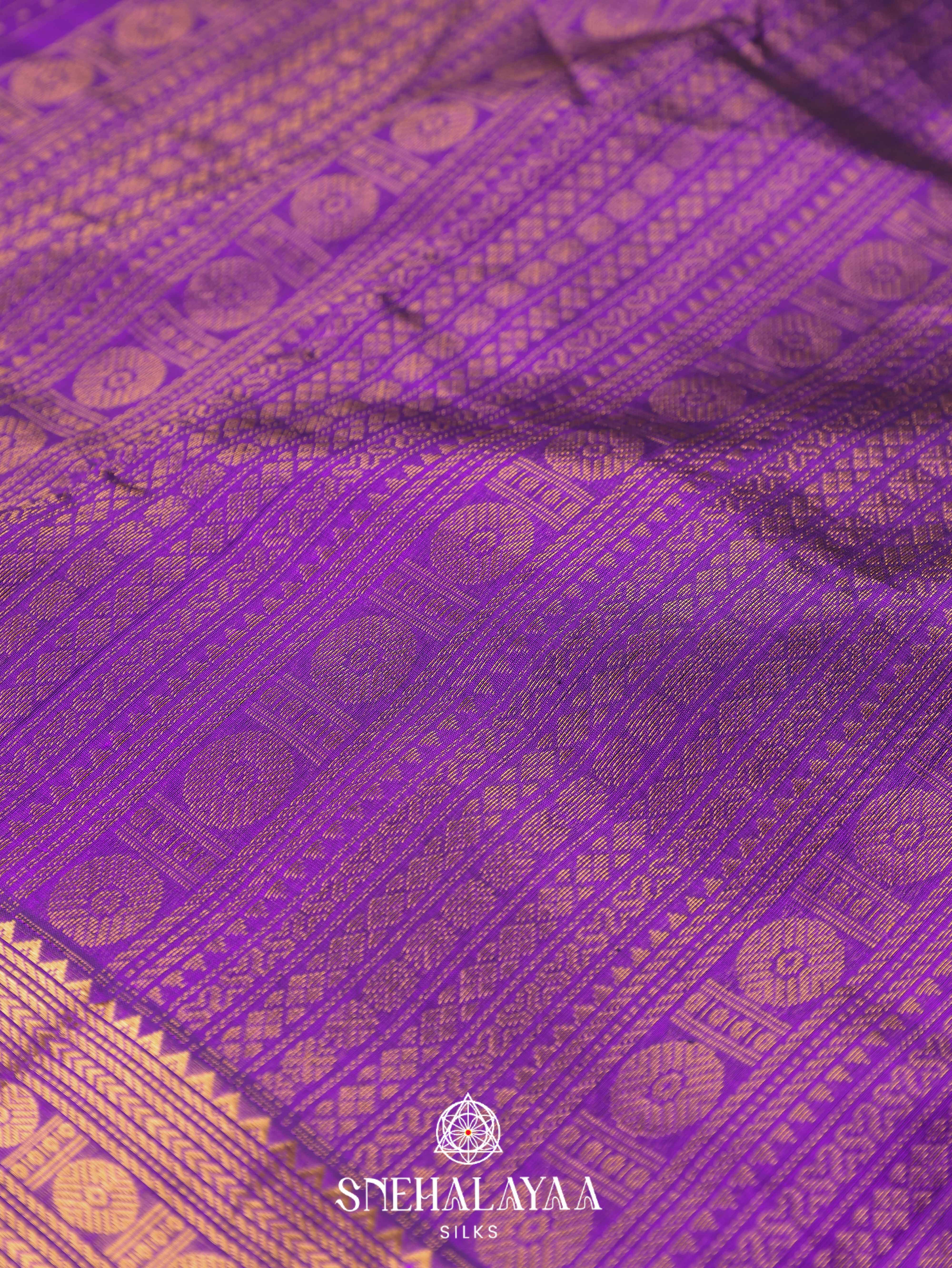 Violet Silk Cotton Saree