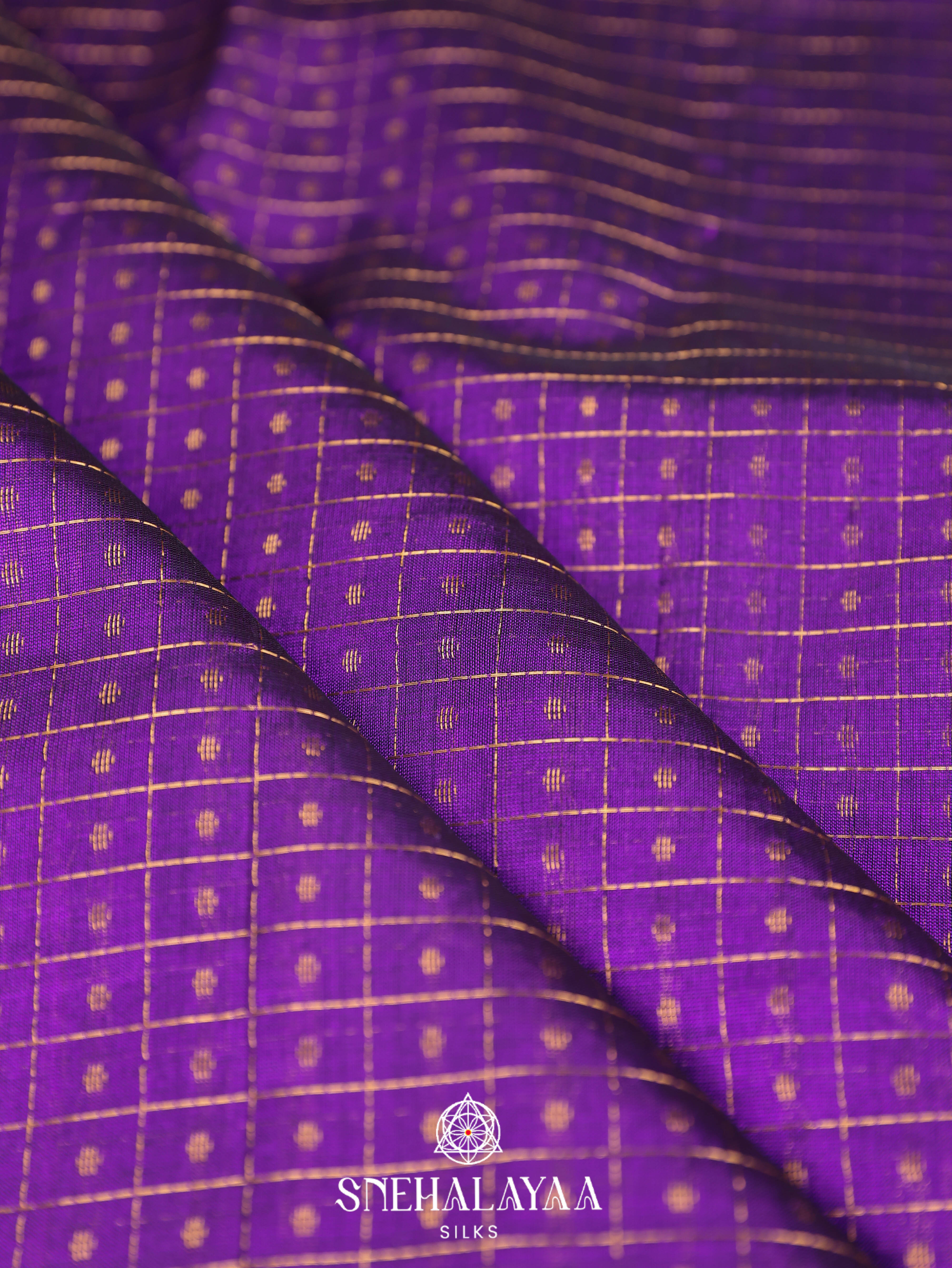 Violet Silk Cotton Saree
