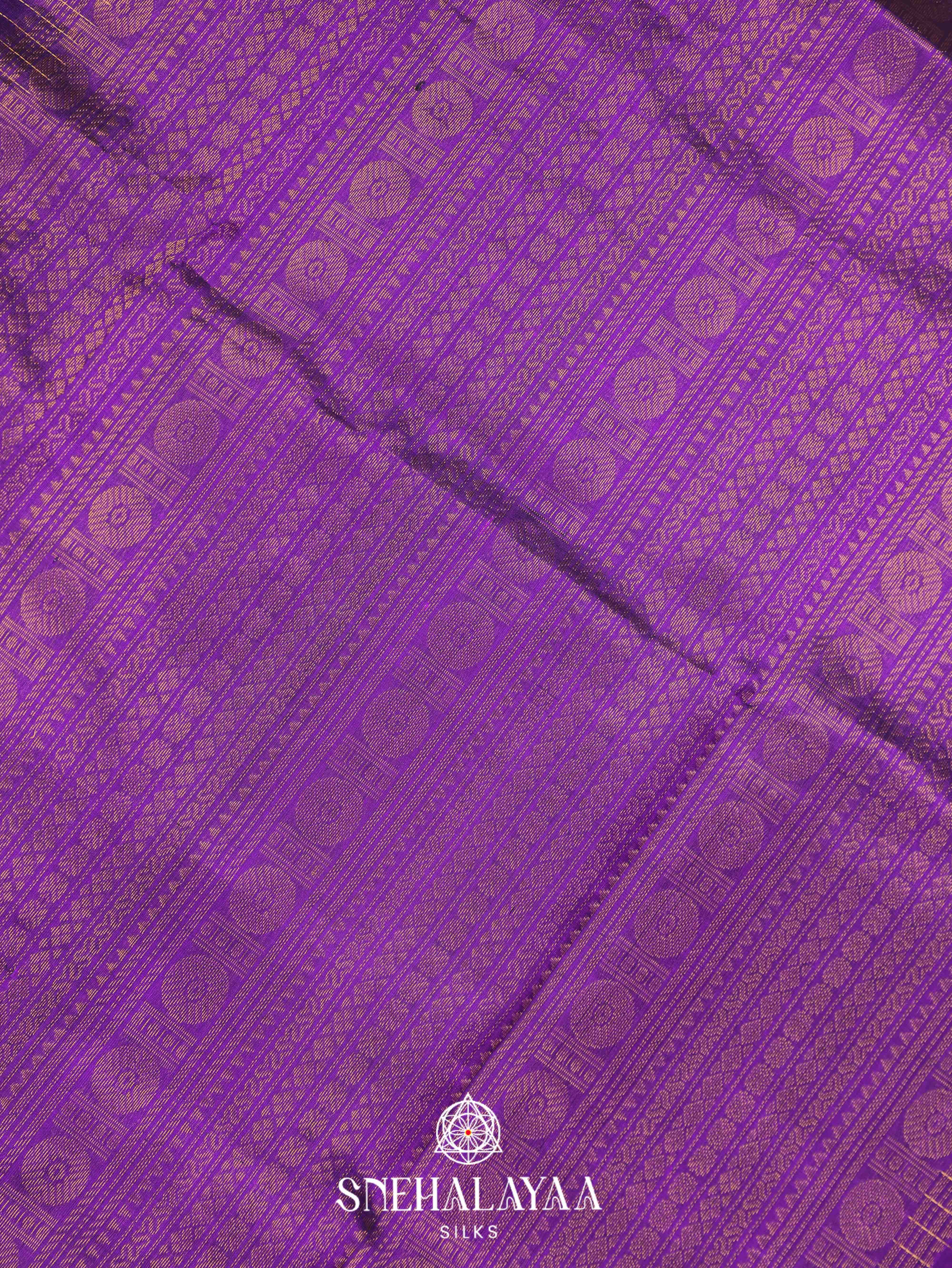 Violet Silk Cotton Saree