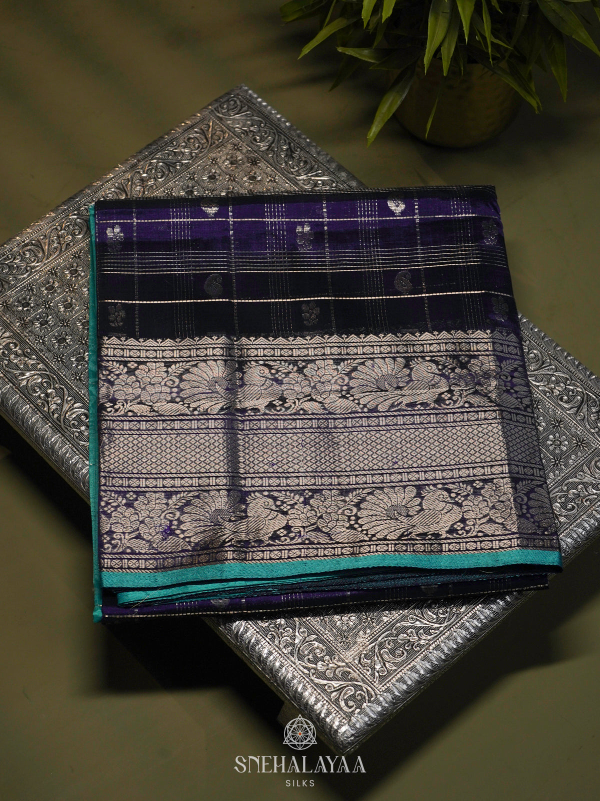 Purple Kuppadam Silk Cotton