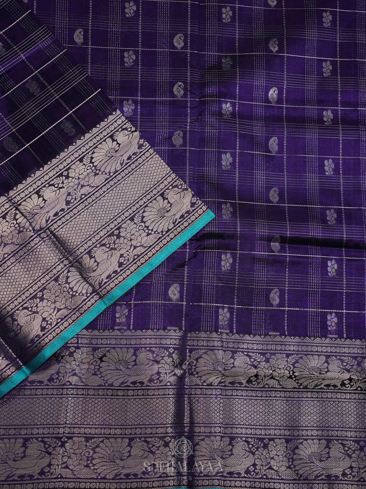 Purple Kuppadam Silk Cotton