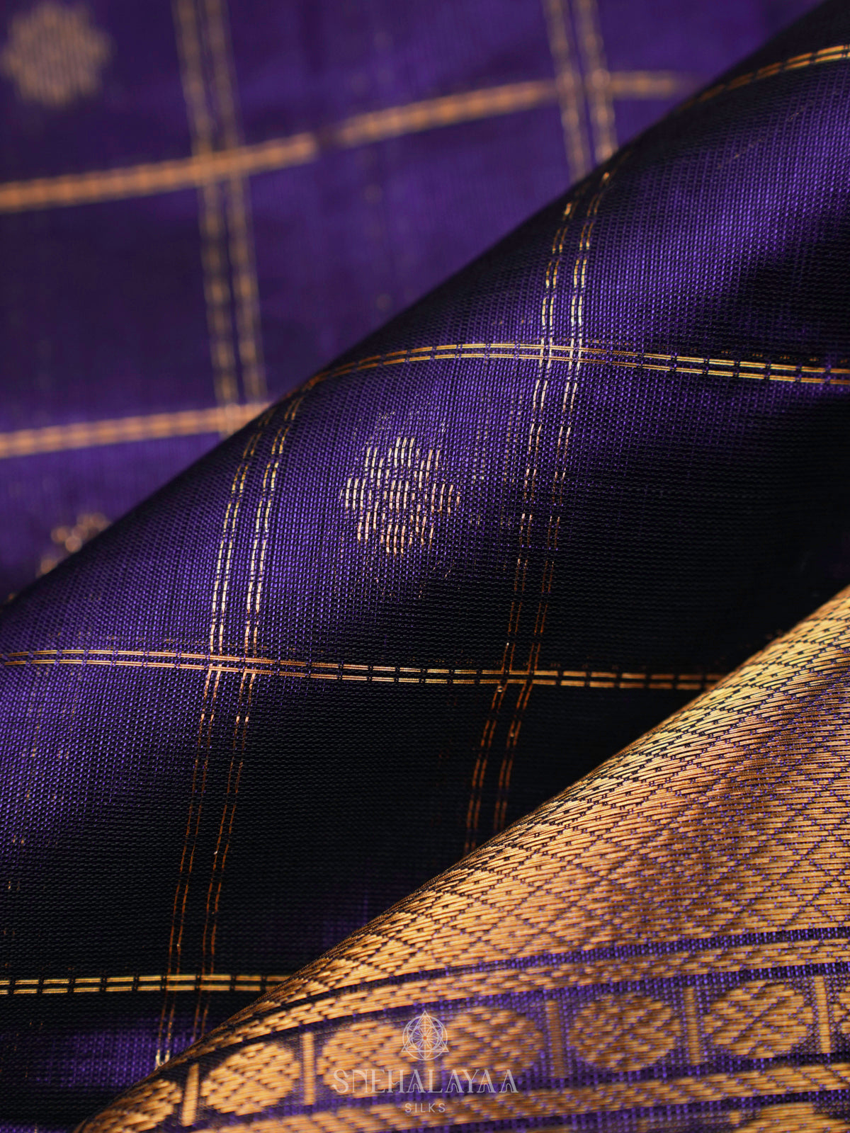Purple Kuppadam Silk Cotton