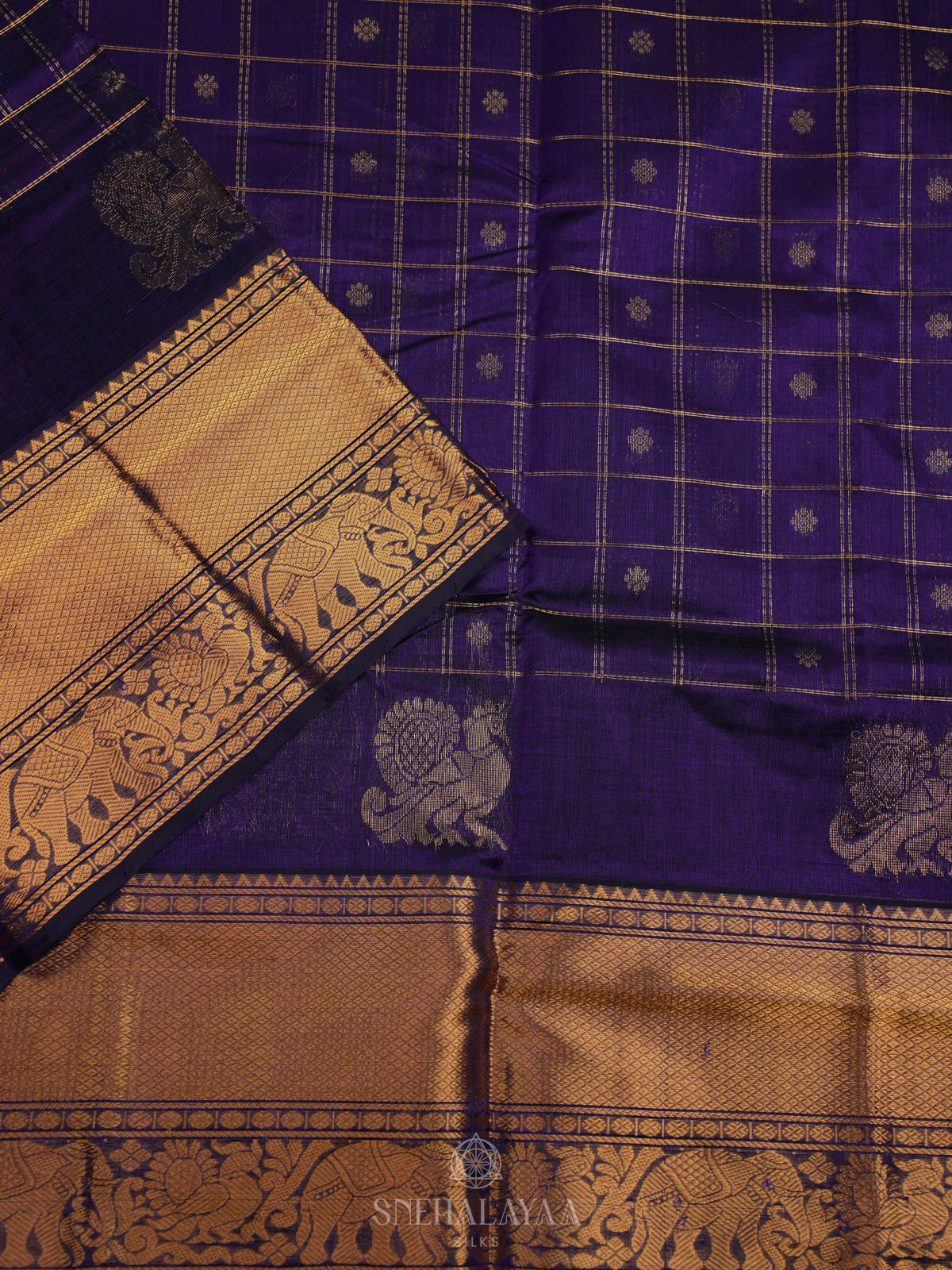 Purple Kuppadam Silk Cotton